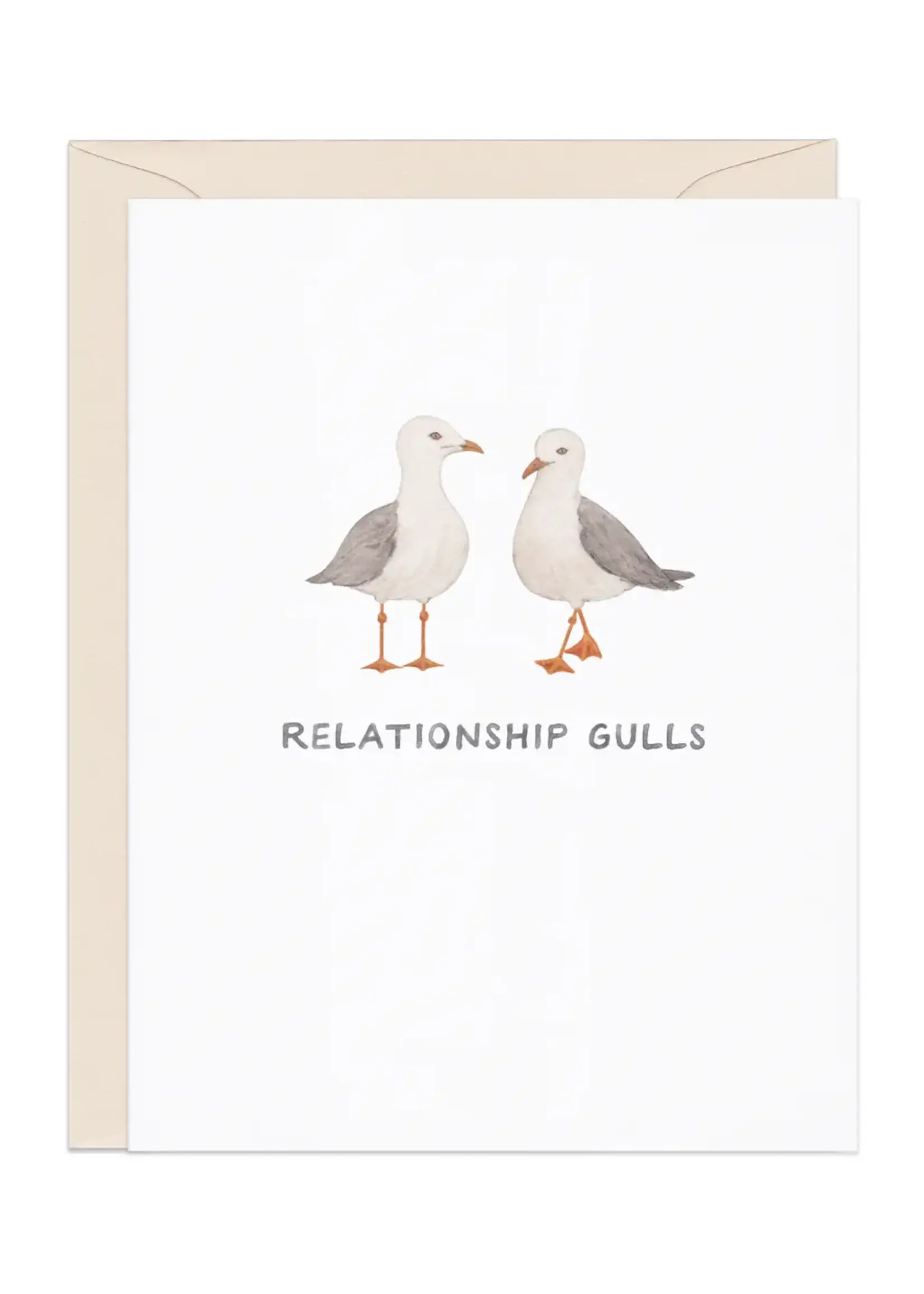 Relationship Gulls — Funny Animal Love / Anniversary Card