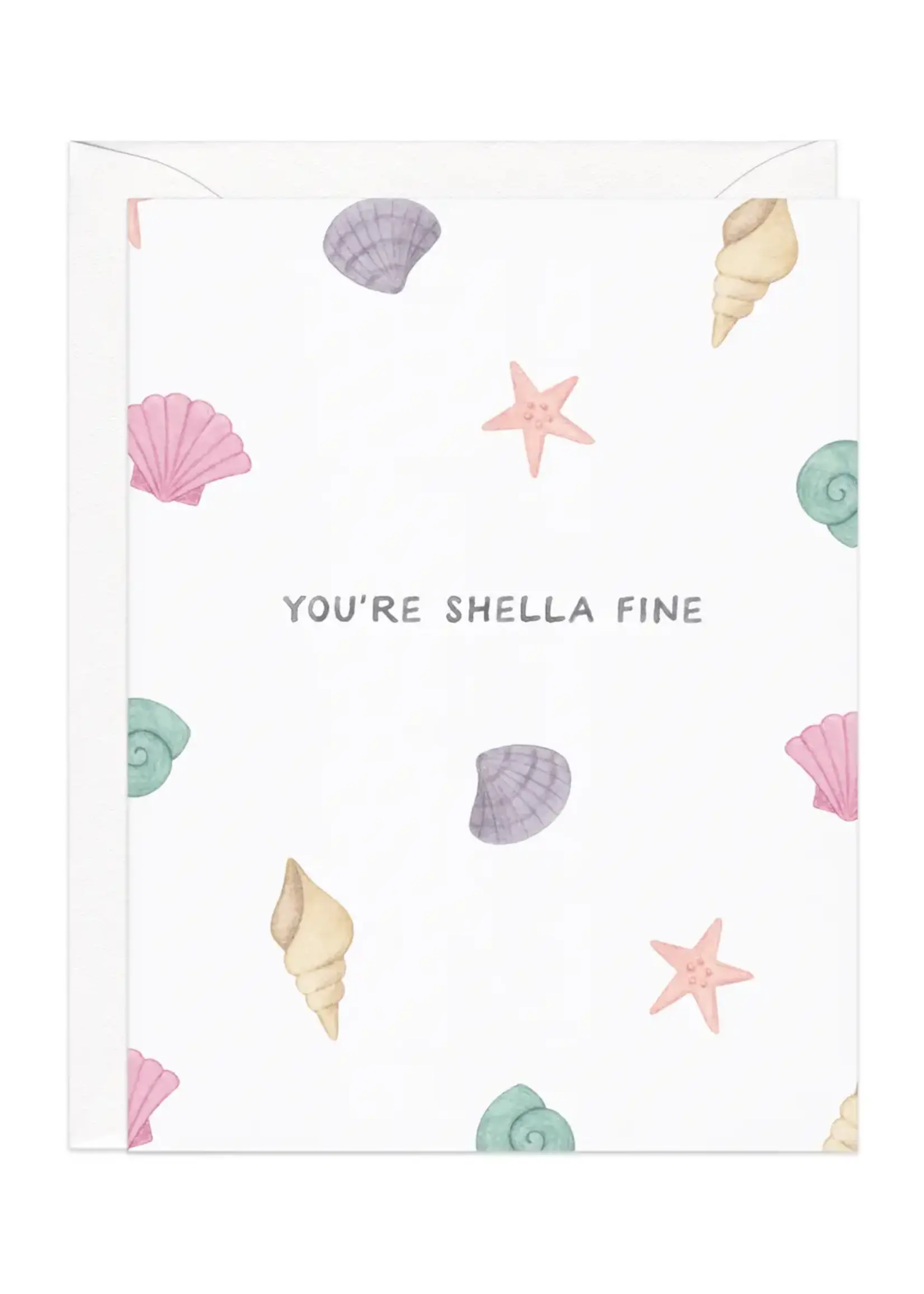 Hella Fine Seashells — Coastal Pun Love Card