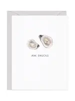 Aw Shucks Oysters — Coastal Food Pun Thanks Card