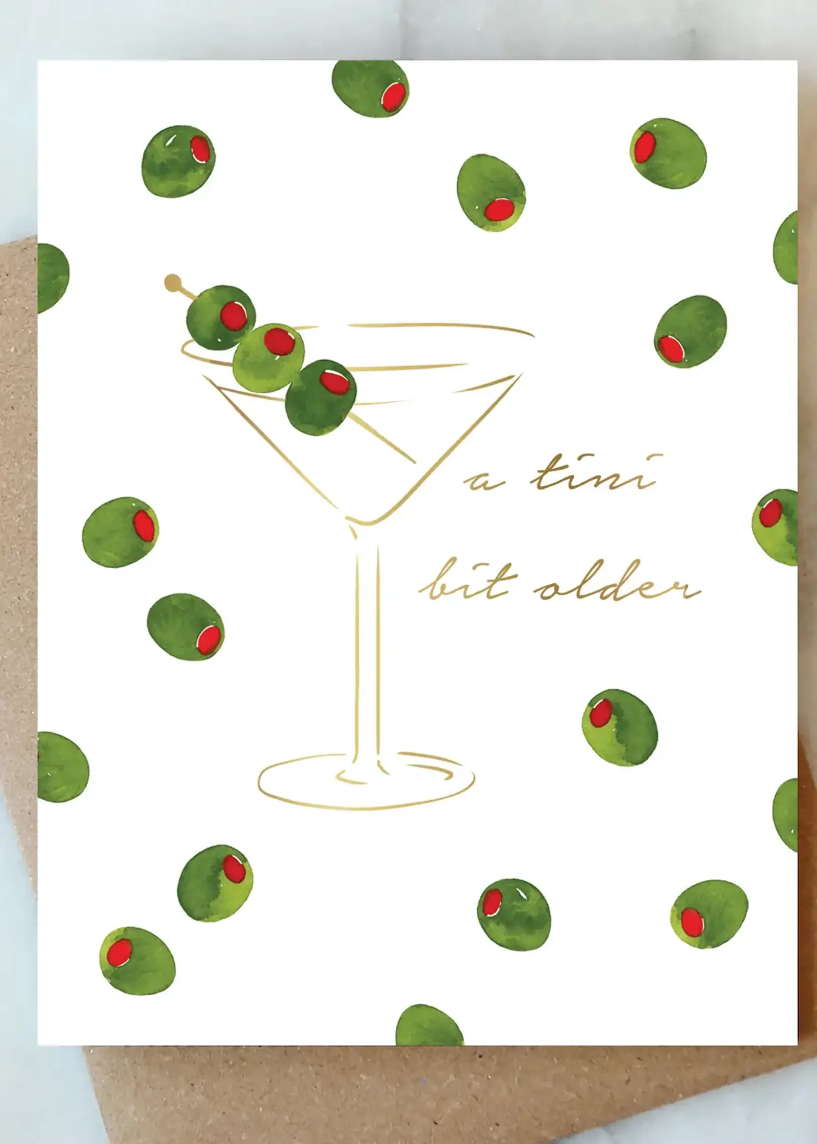 Martini Olives Birthday Greeting Card | Birthday Card