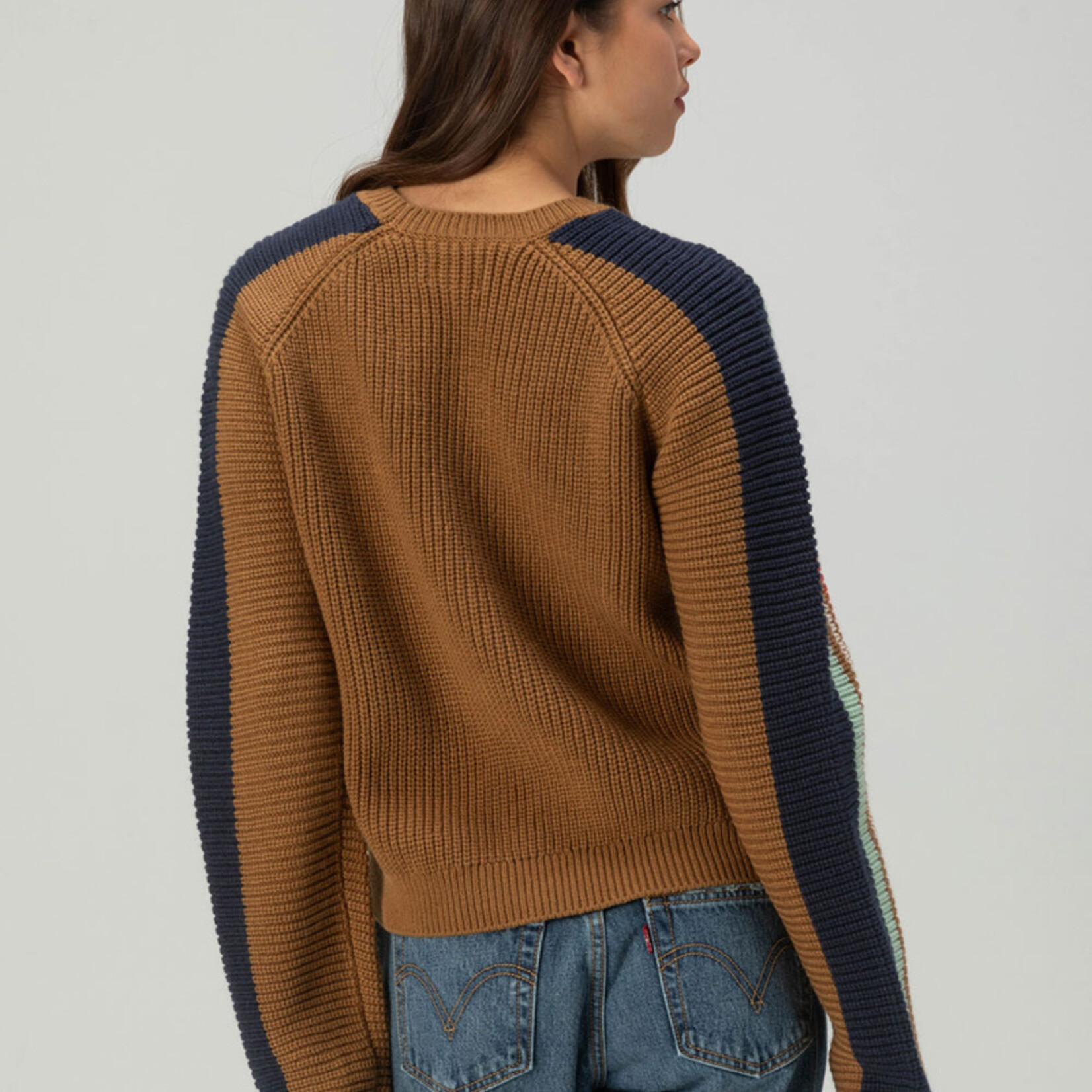 Brixton Racing Stripe Crew Sweater