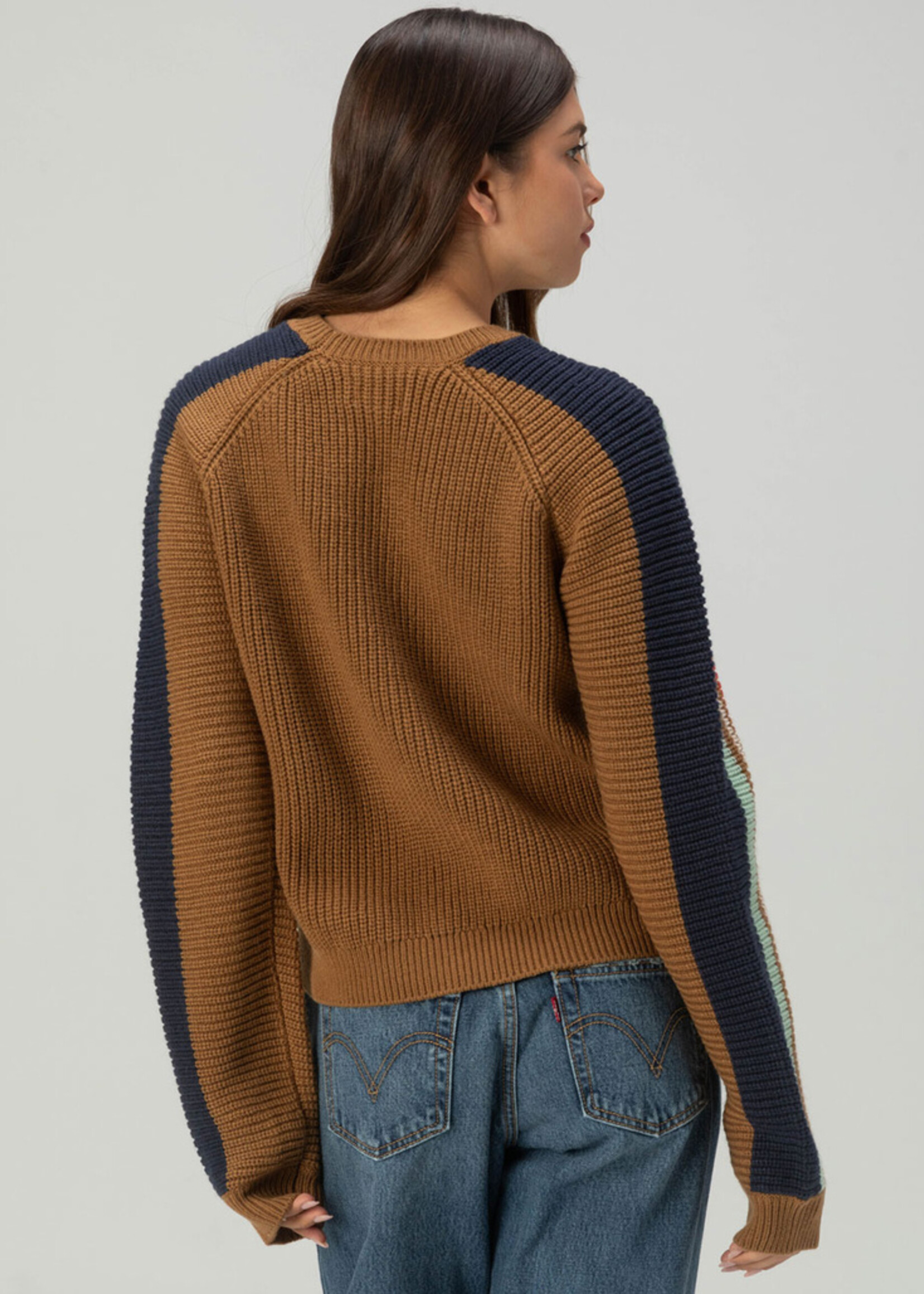 Brixton Racing Stripe Crew Sweater