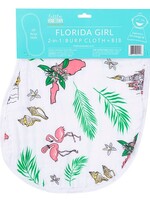 Little Hometown Florida Baby (Floral) Burp/Bib Combo
