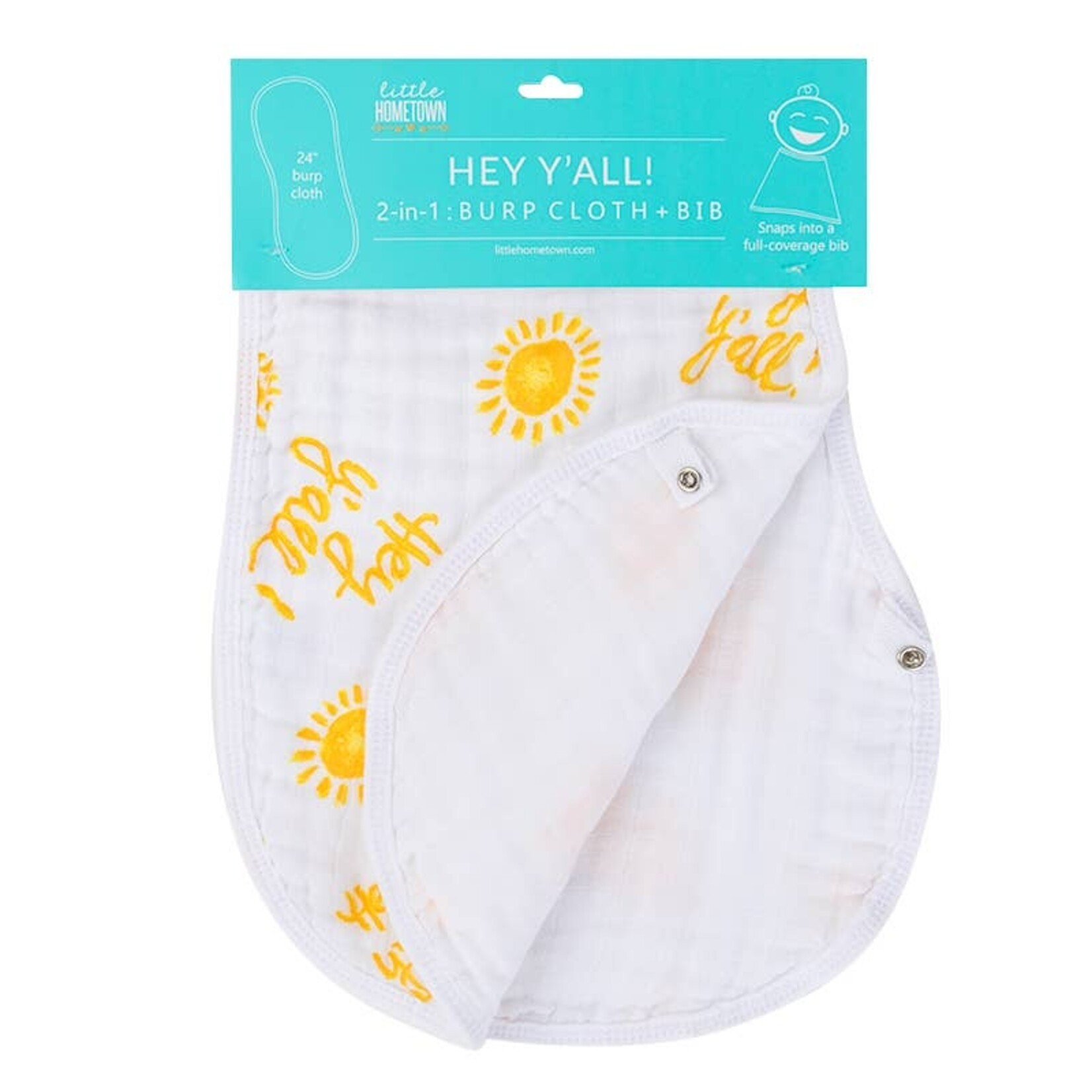 Little Hometown Hey Y'all Burp/Bib Combo (Unisex)