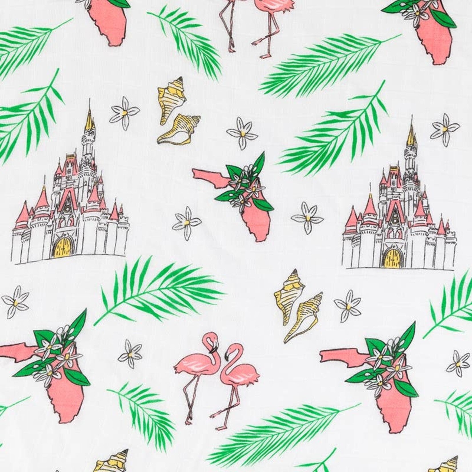 Little Hometown Florida Swaddle Blanket (Floral)