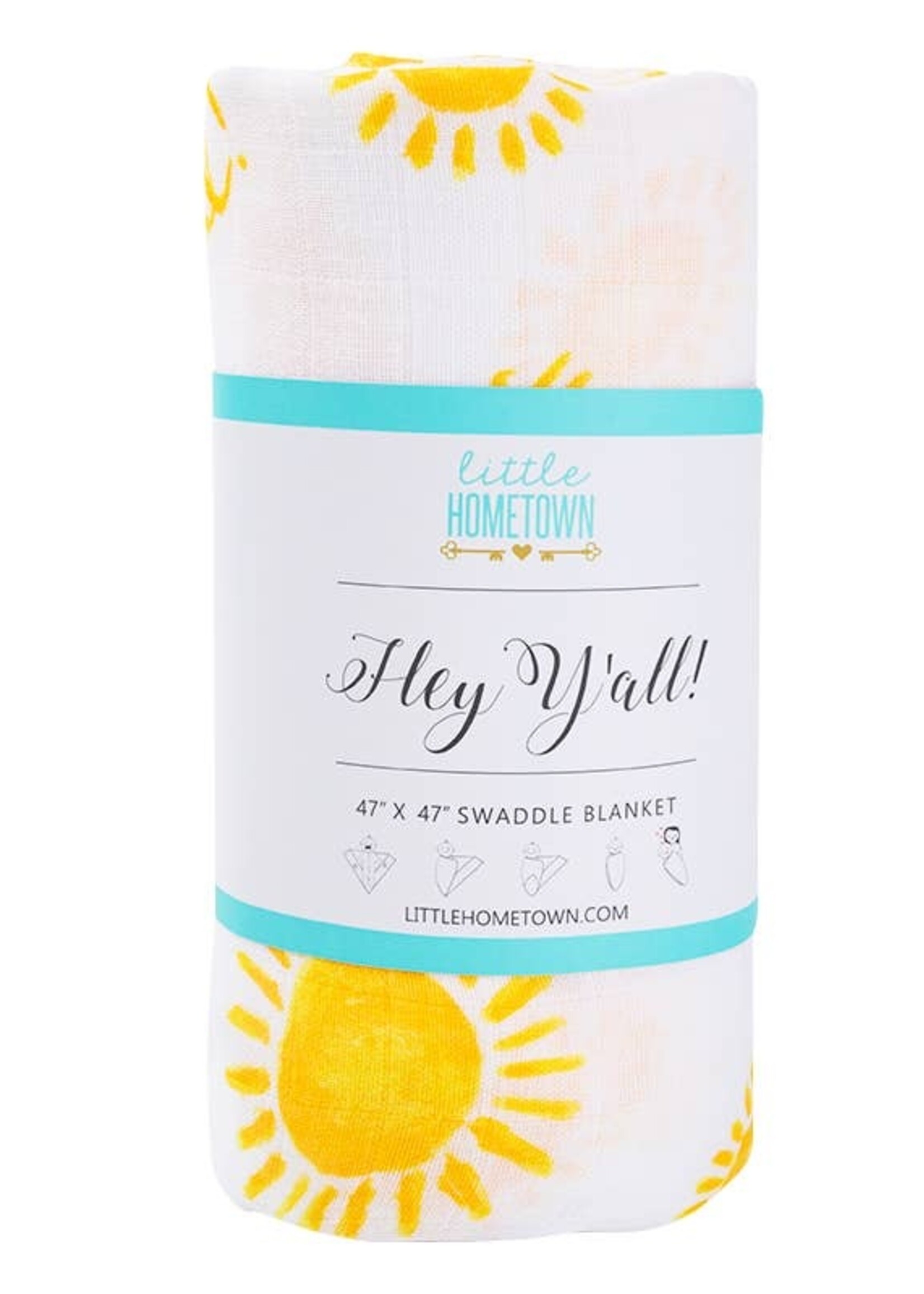 Little Hometown Hey Y’All Swaddle Blanket (Unisex)