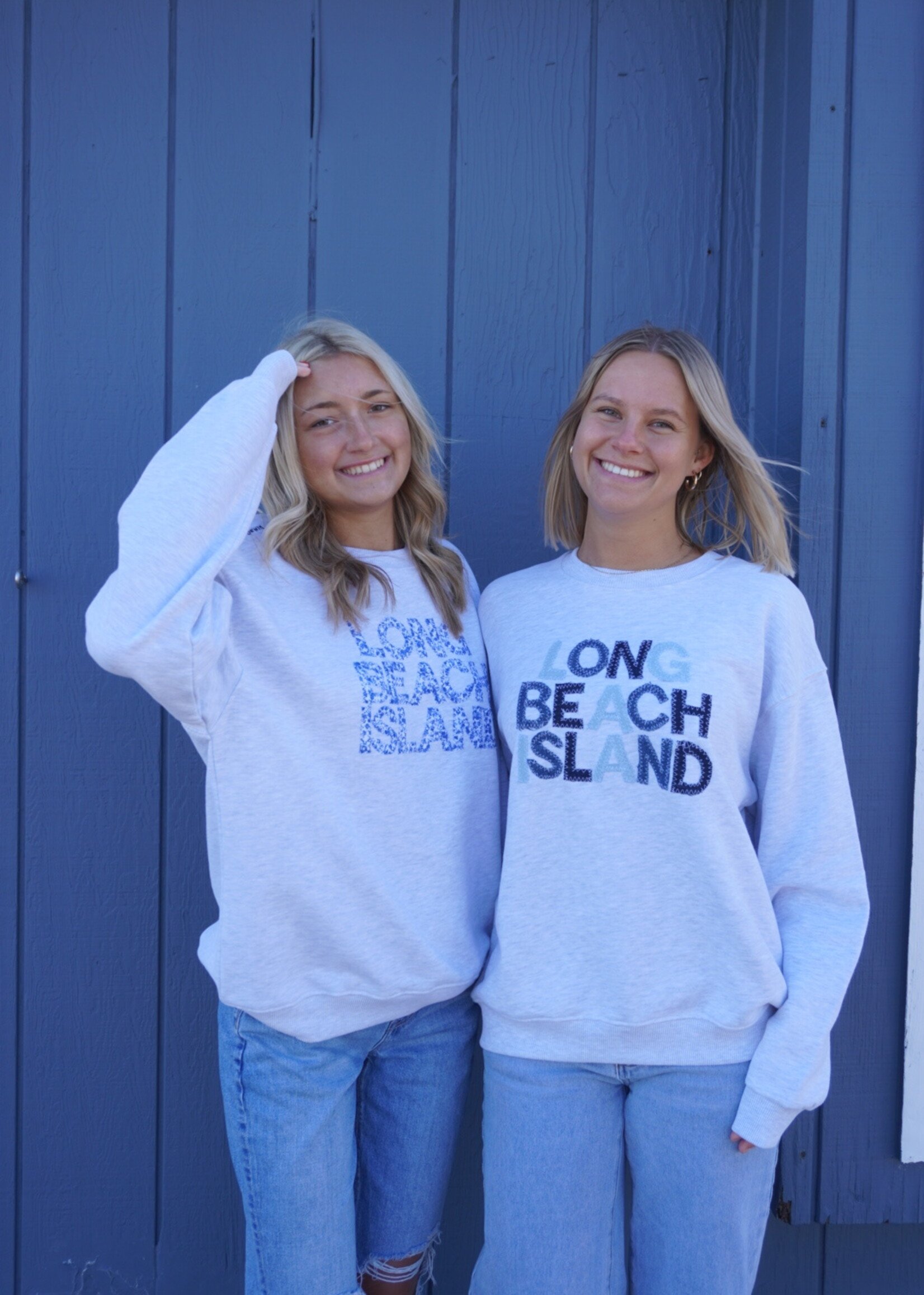 Unemployed Denim Floral Letter Sweatshirt |