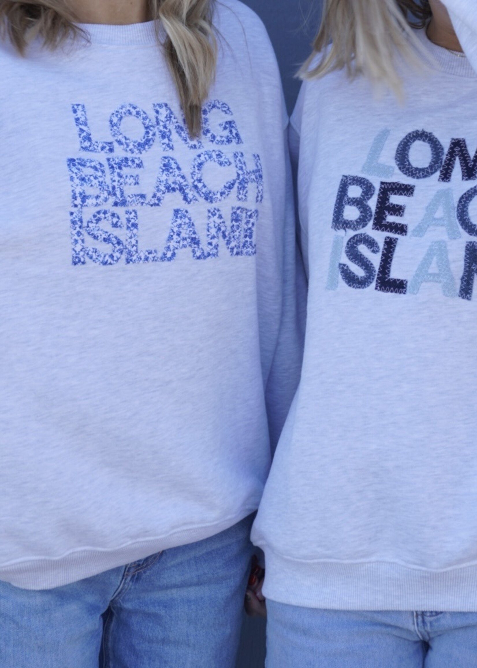 Unemployed Denim Floral Letter Sweatshirt |