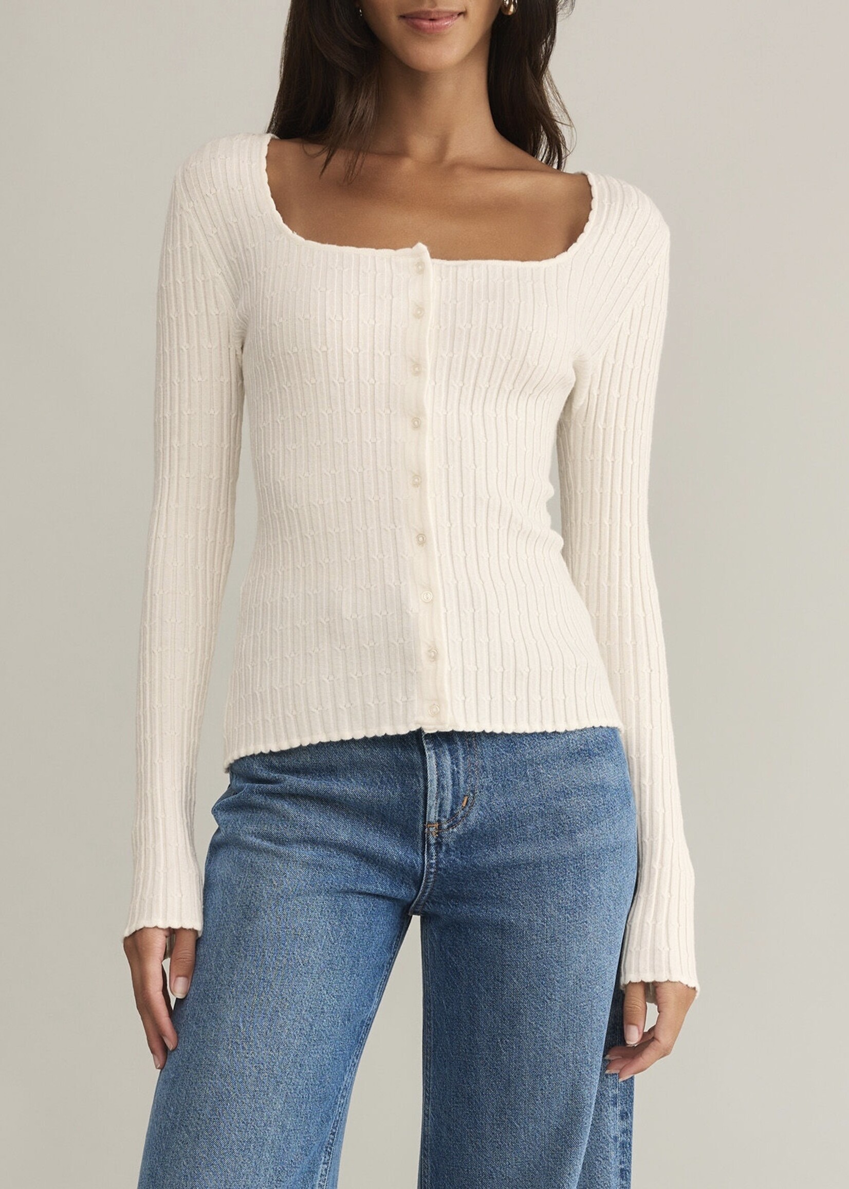 Z Supply Emilie Button Up Sweater
