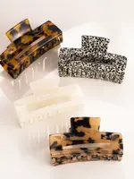 Luna Medium | Printed Rectangle Claw Clip