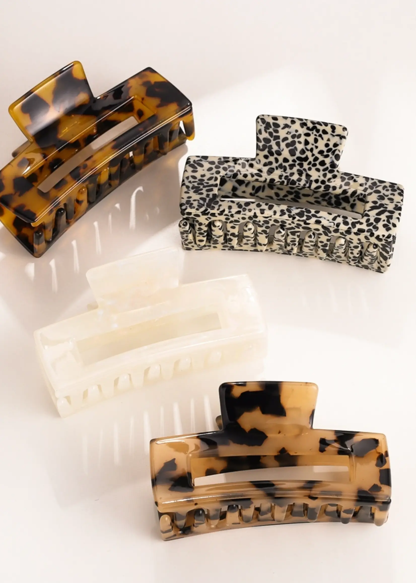 Luna Medium | Printed Rectangle Claw Clip