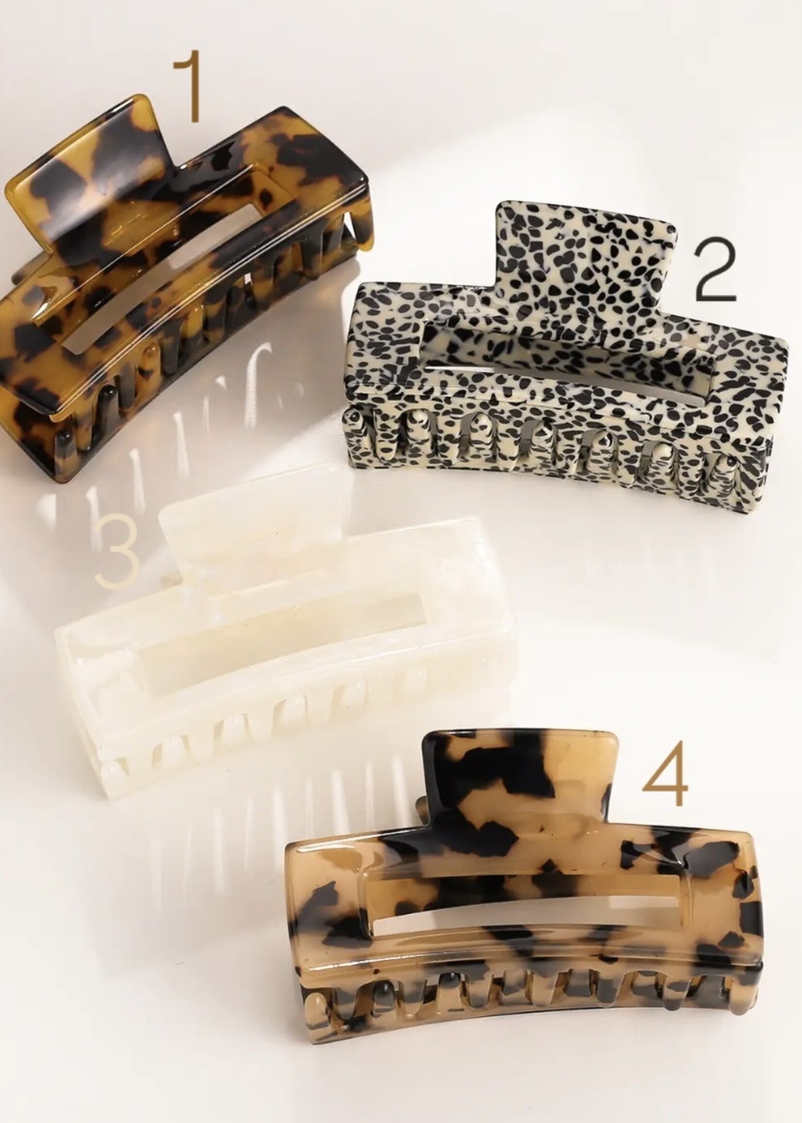 Luna Medium | Printed Rectangle Claw Clip