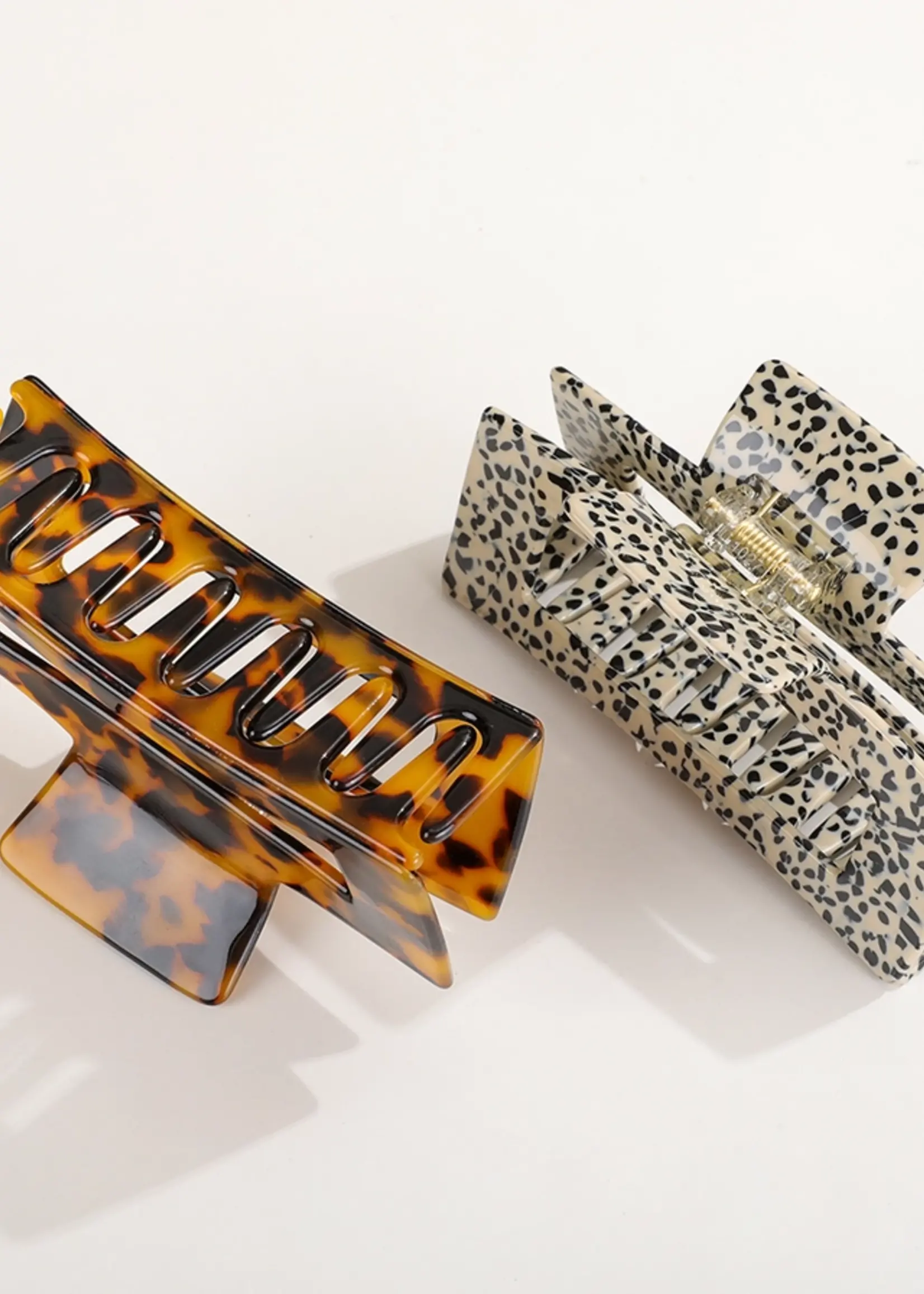 Luna Large | Printed Rectangle Claw Clip