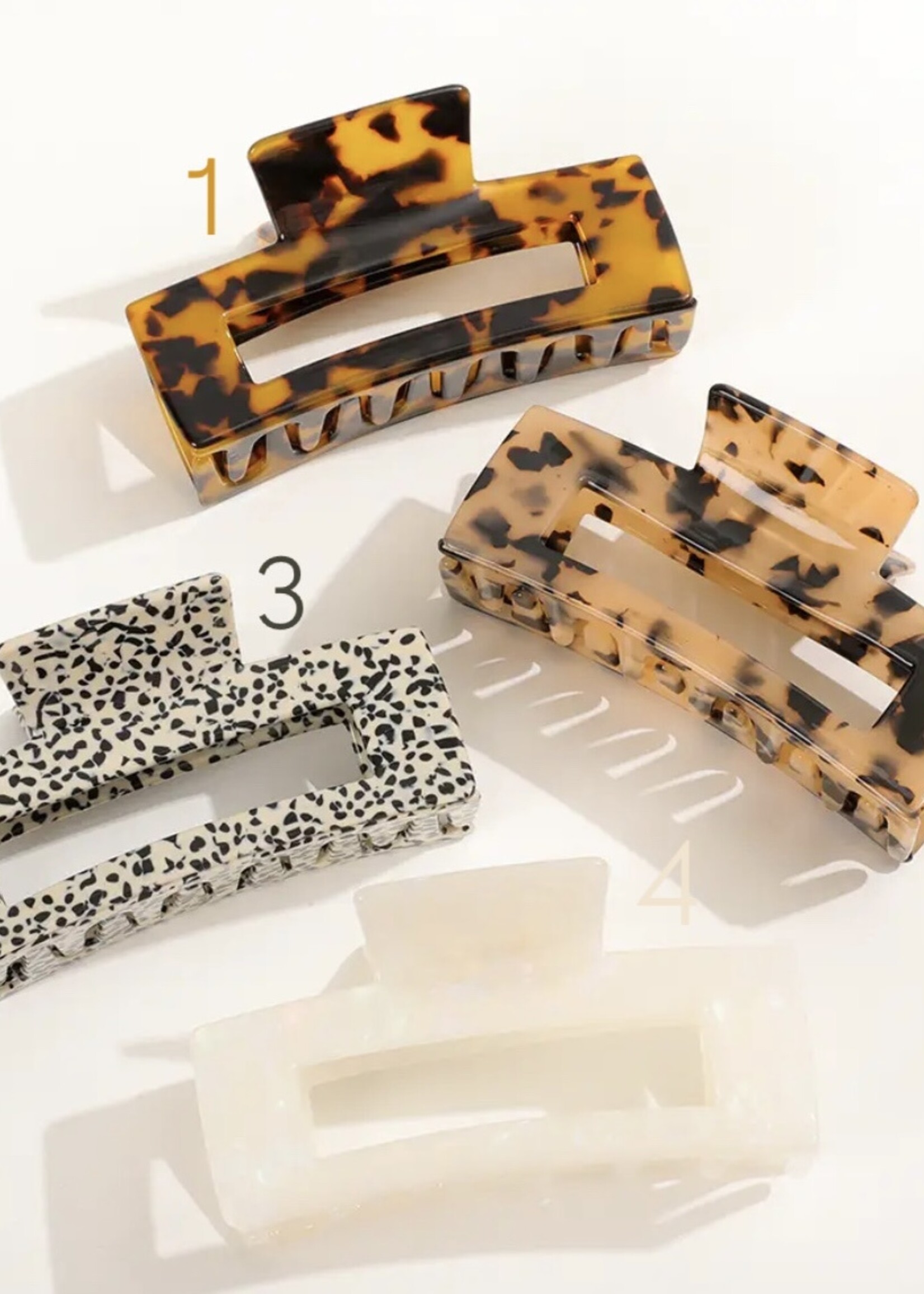 Luna Large | Printed Rectangle Claw Clip