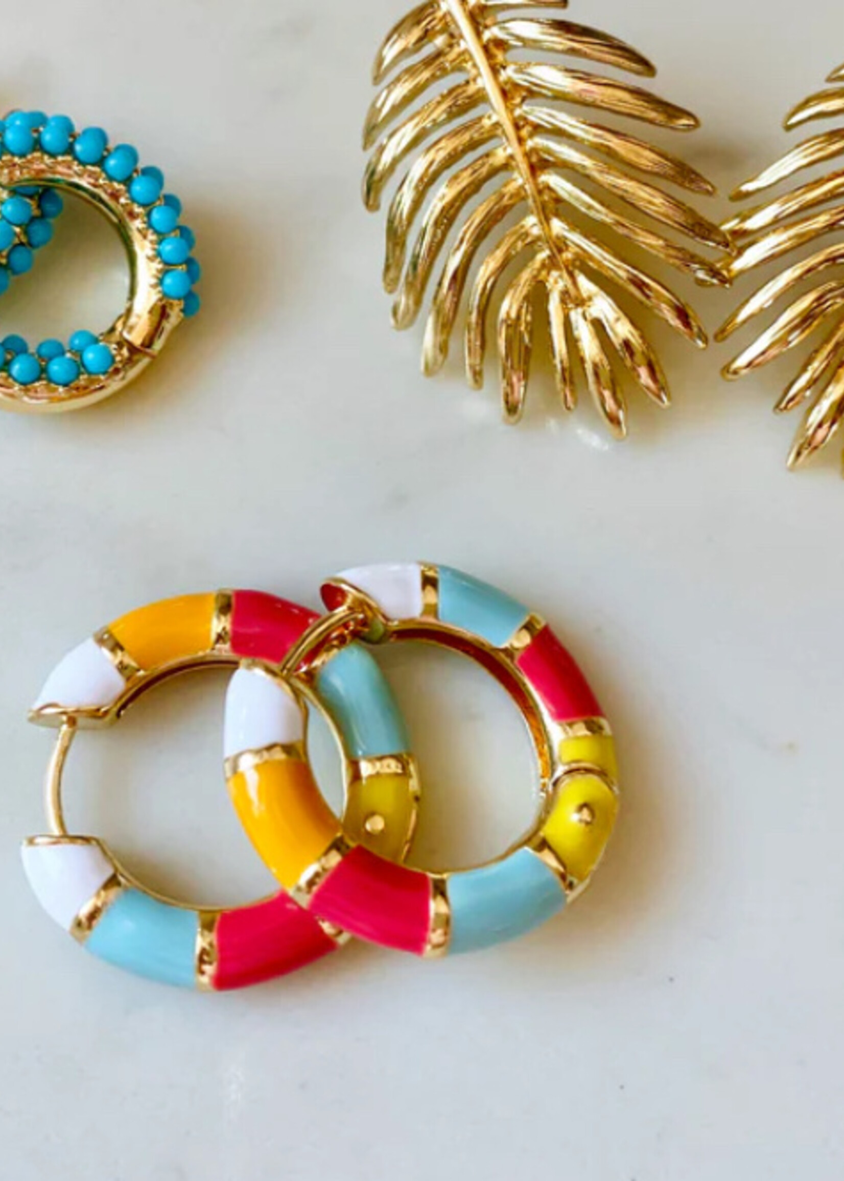 Salty Cali Rainbow Mini Hoops - Salty Pendants