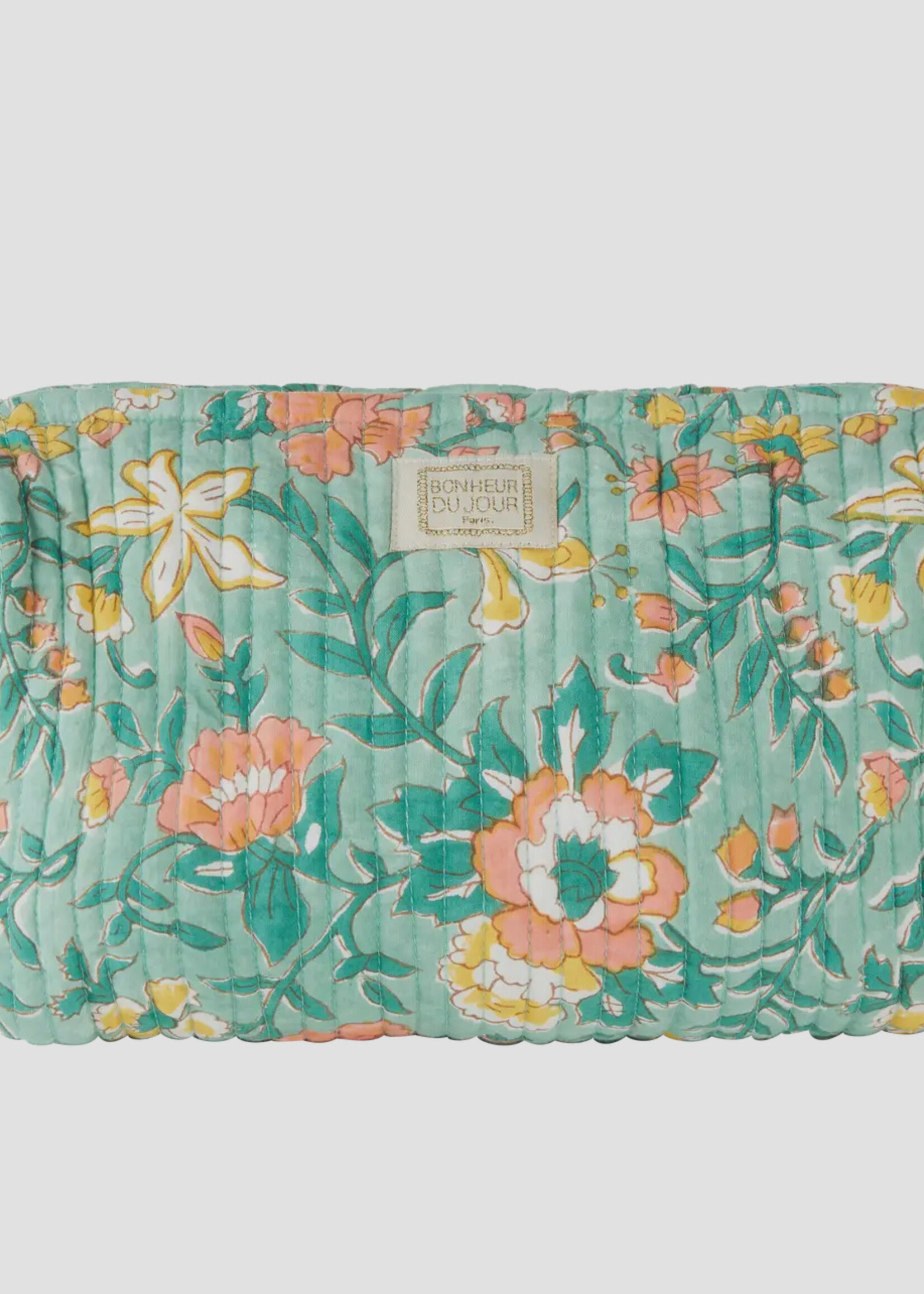 Bonheur du Jour Pouch Printed with Indian Flowers