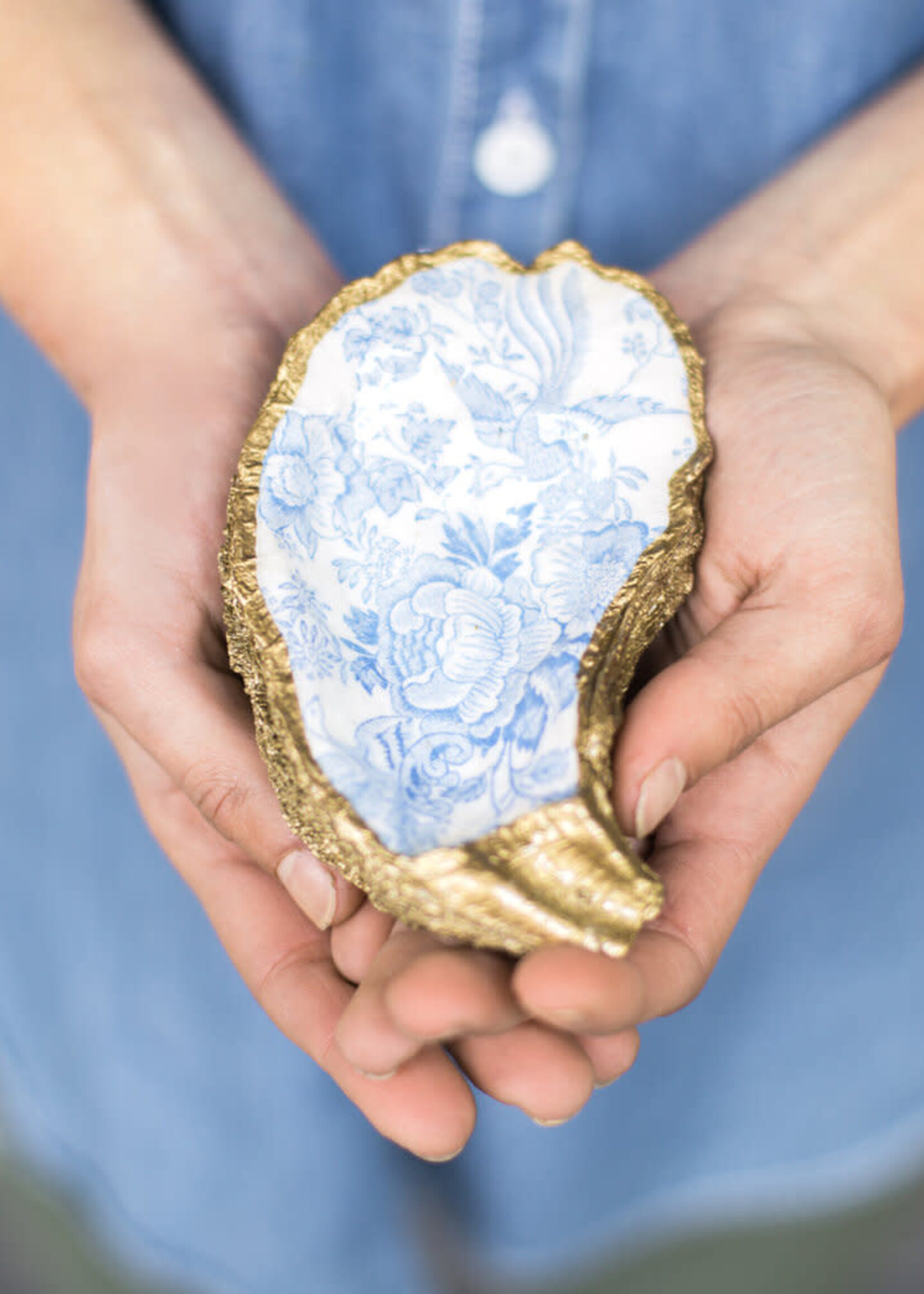 Grit & Grace Decoupage Oyster Jewelry Dish
