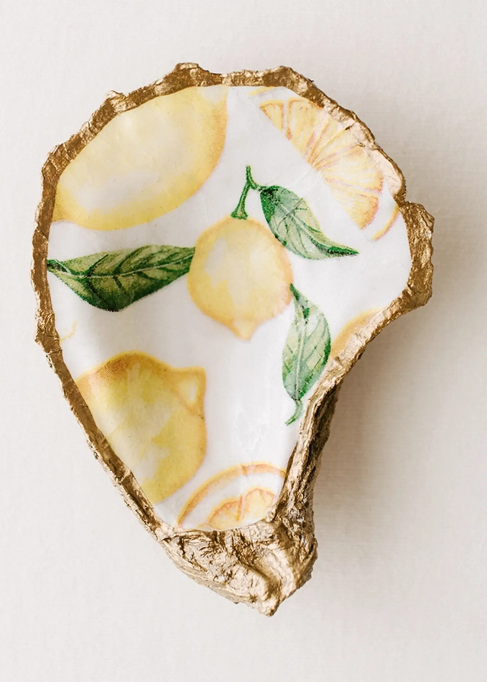 Grit & Grace Decoupage Oyster Jewelry Dish - Tropical