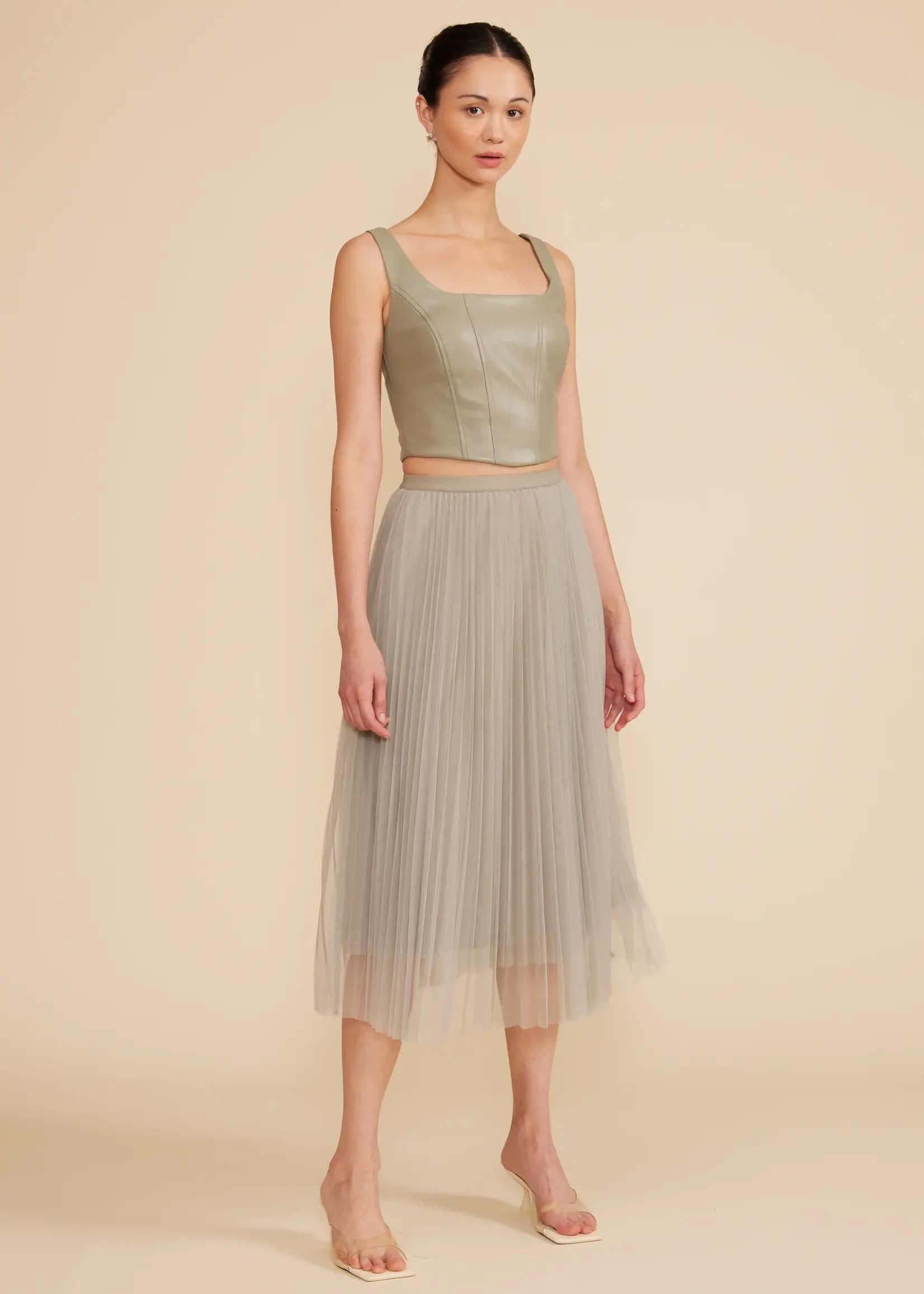 Sharlene Pleated Tulle Skirt