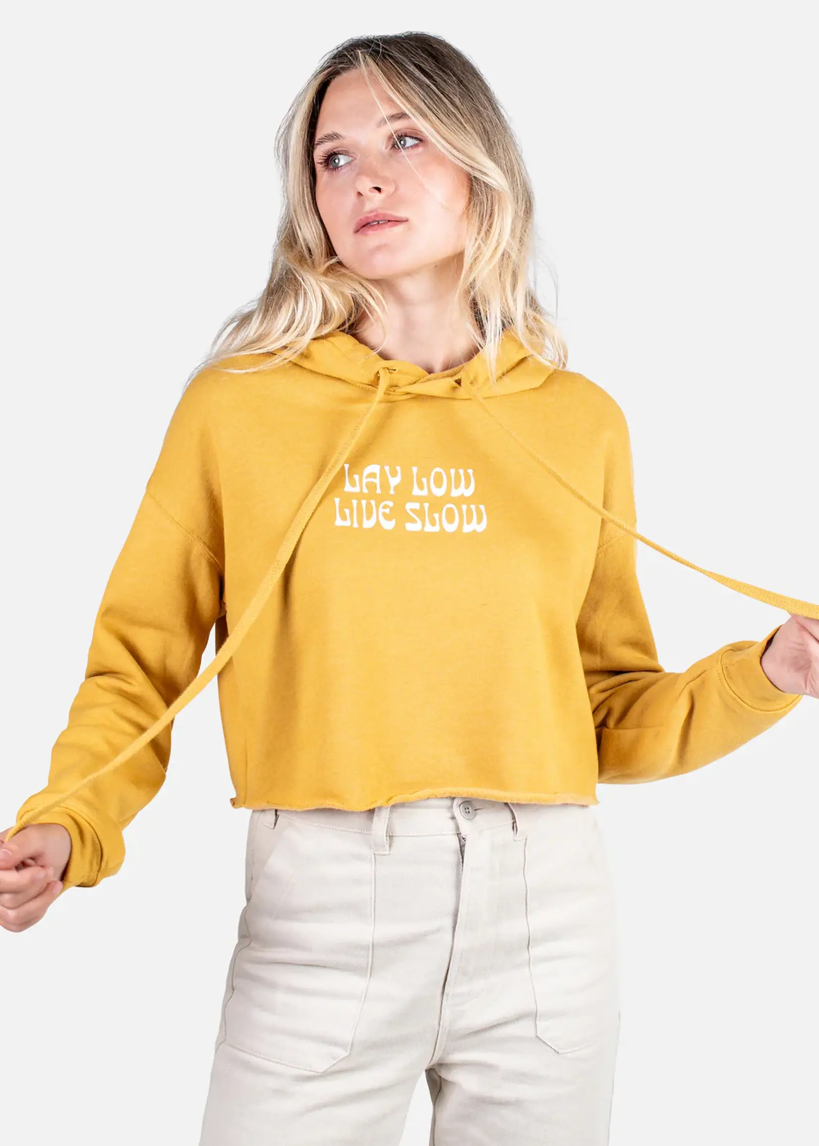 Live Slow Cropped Hoodie