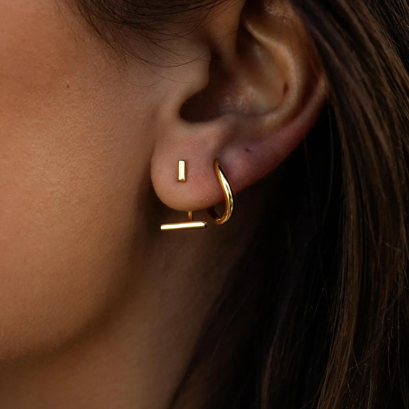 Alco Jewelry Harmony Backdrop Studs | Gold