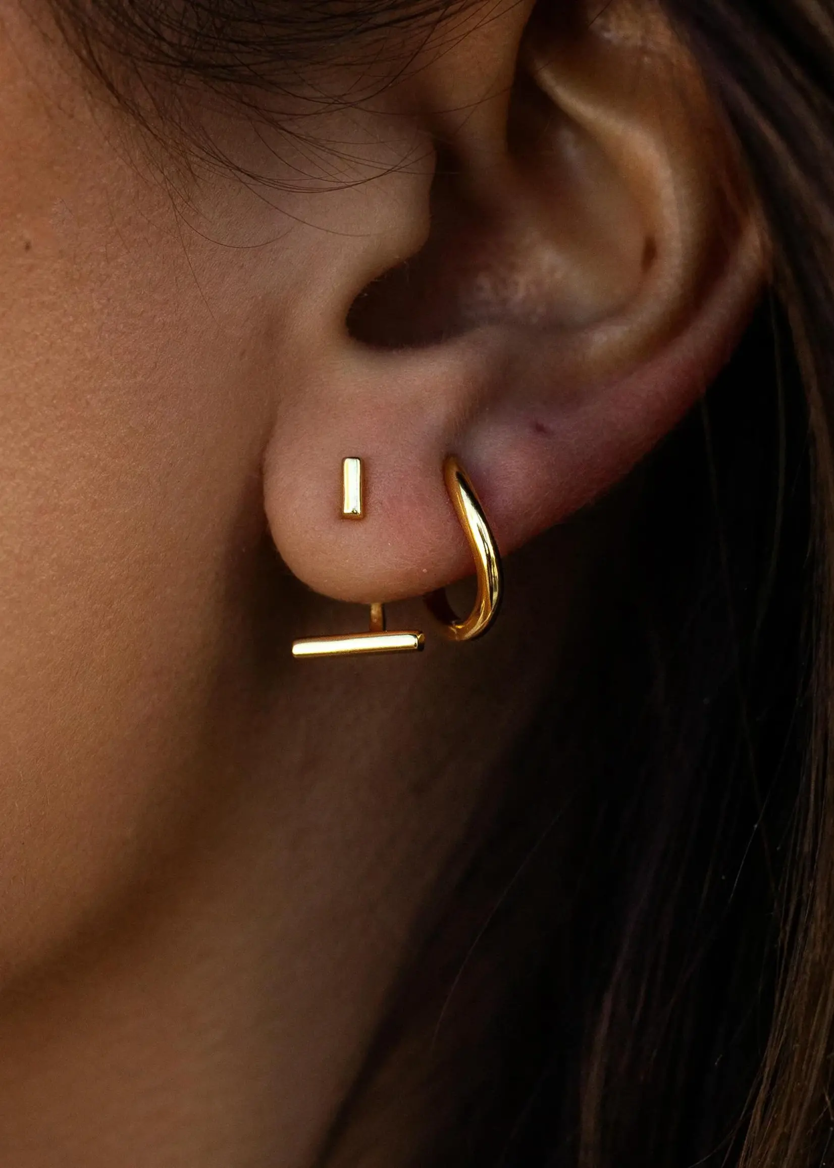 Alco Jewelry Harmony Backdrop Studs | Gold