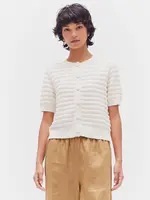 Grade & Gather Cotton Crochet Knit Crop Cardigan