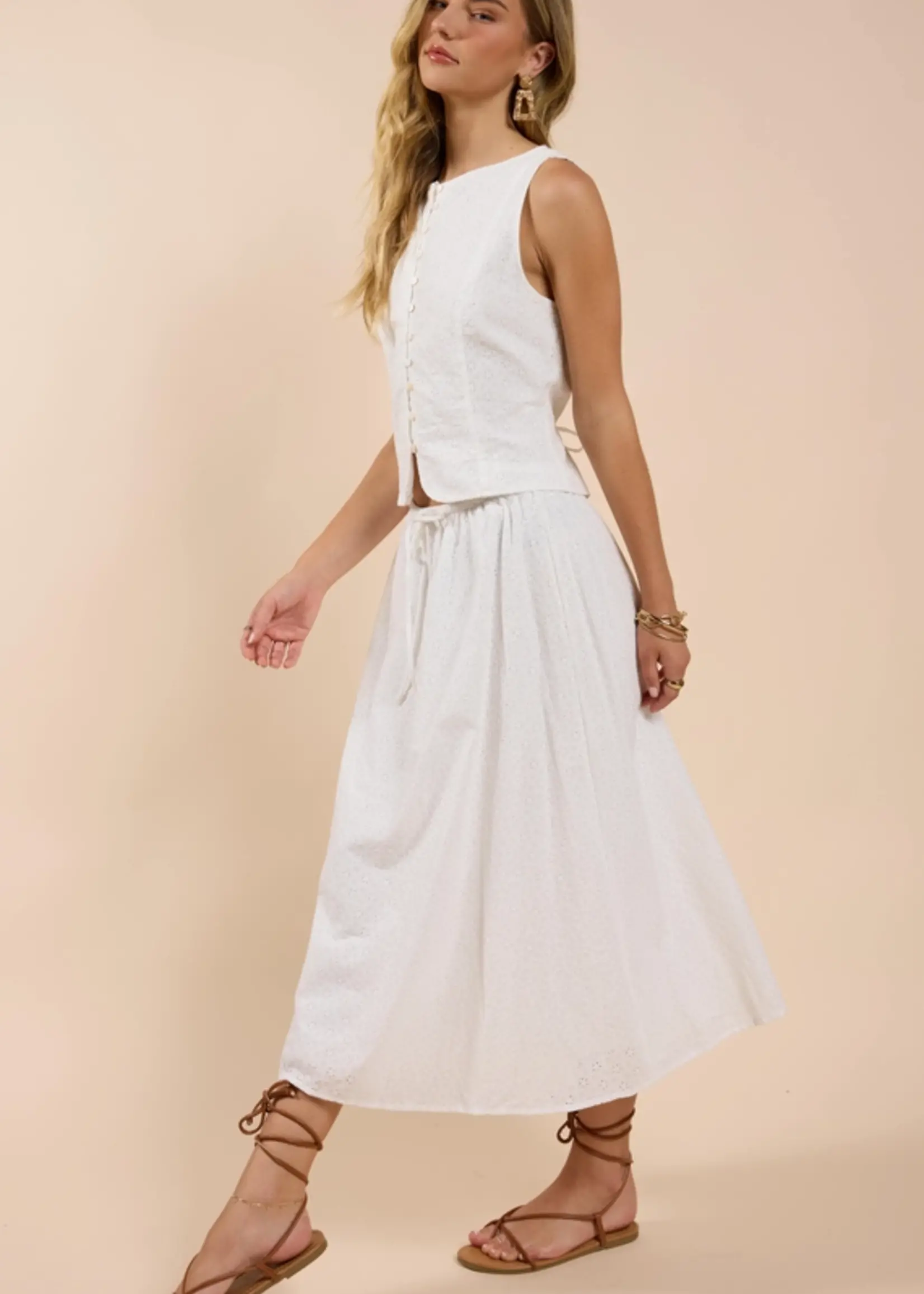 Sadie & Sage Sundream Eyelet Skirt
