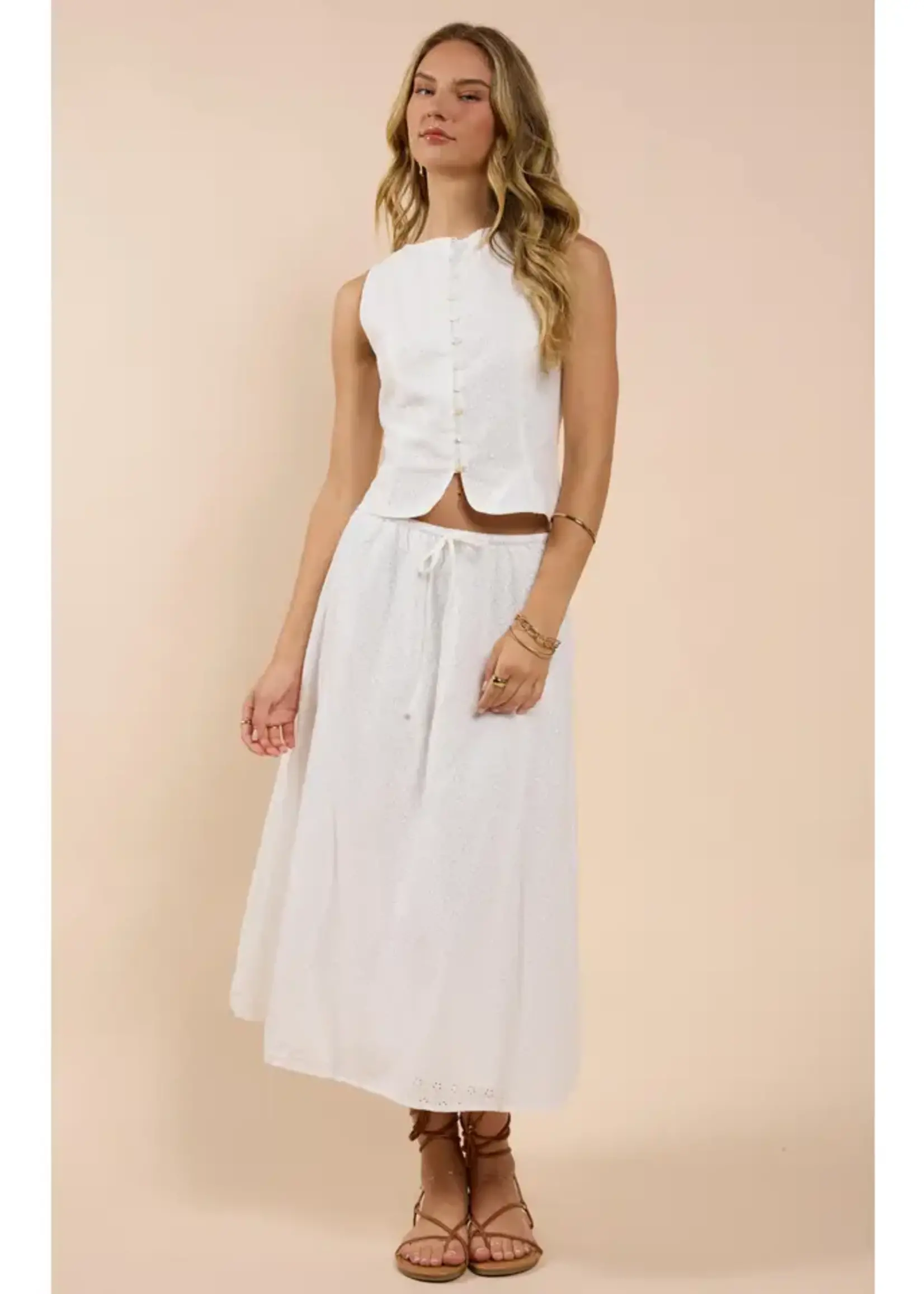 Sadie & Sage Sundream Eyelet Skirt