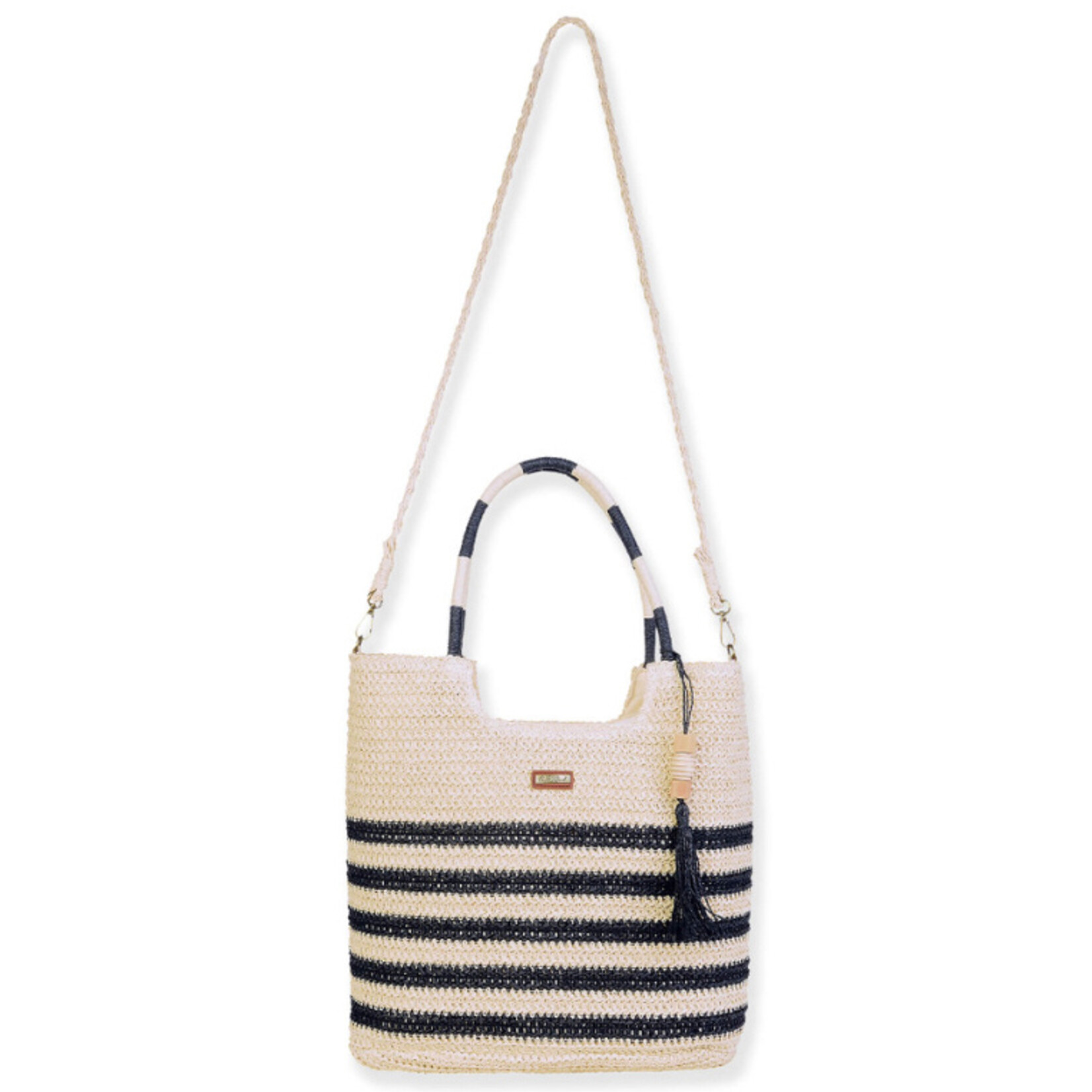 Sun N Sand Paper Crochet Shoulder Tote