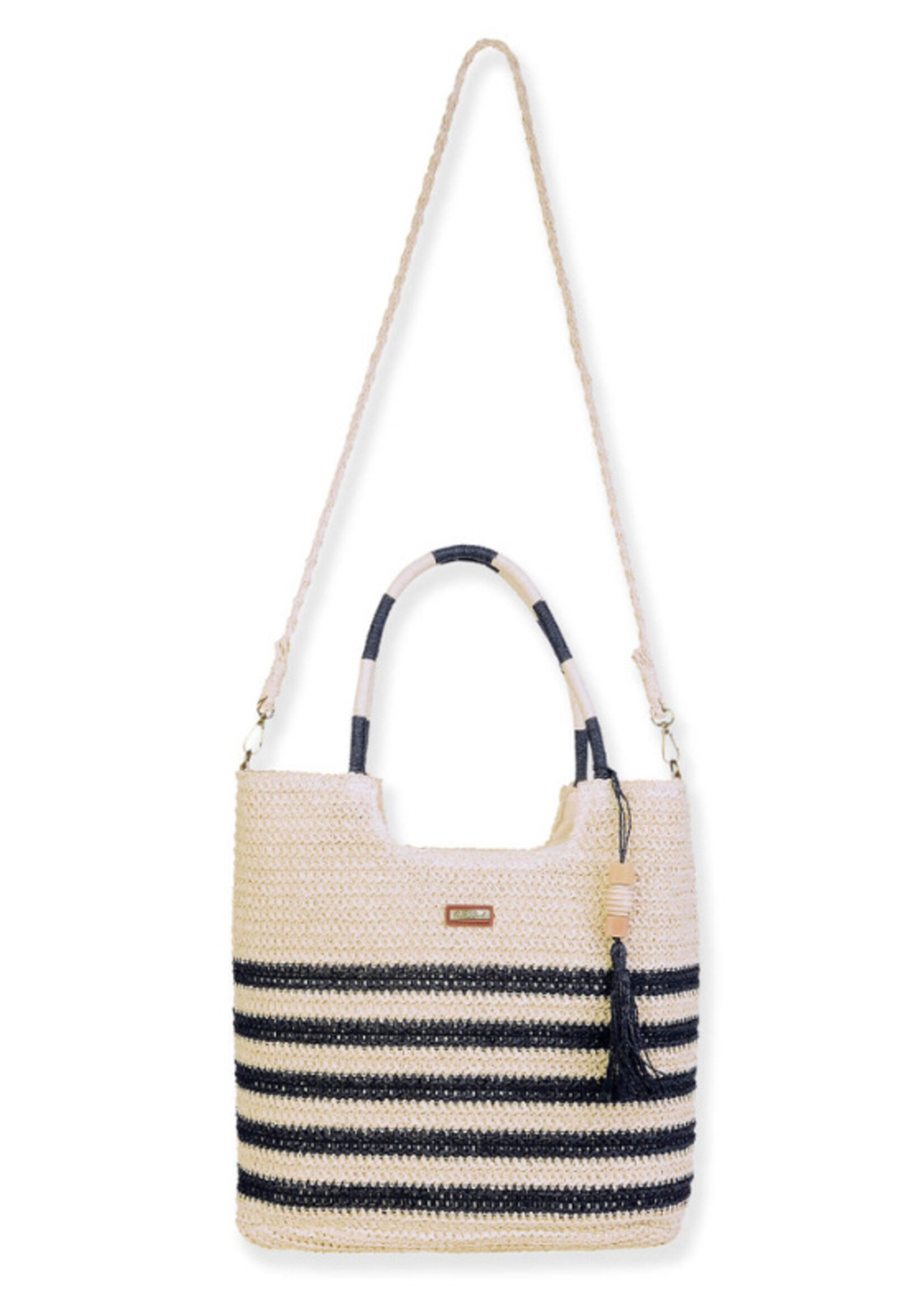 Sun N Sand Paper Crochet Shoulder Tote