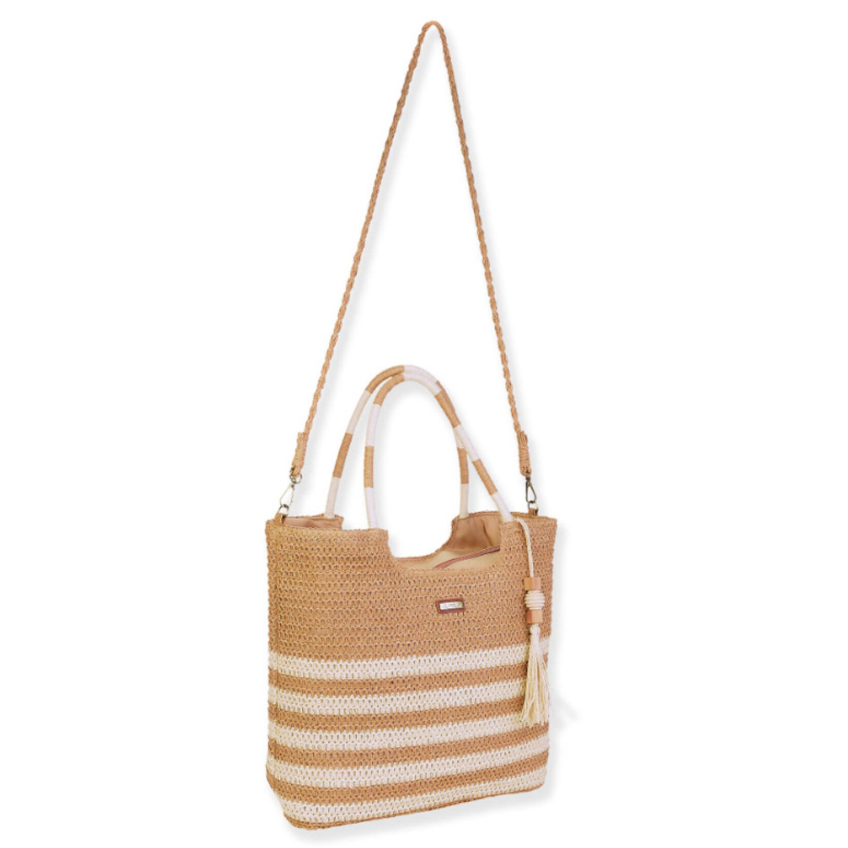 Sun N Sand Paper Crochet Shoulder Tote