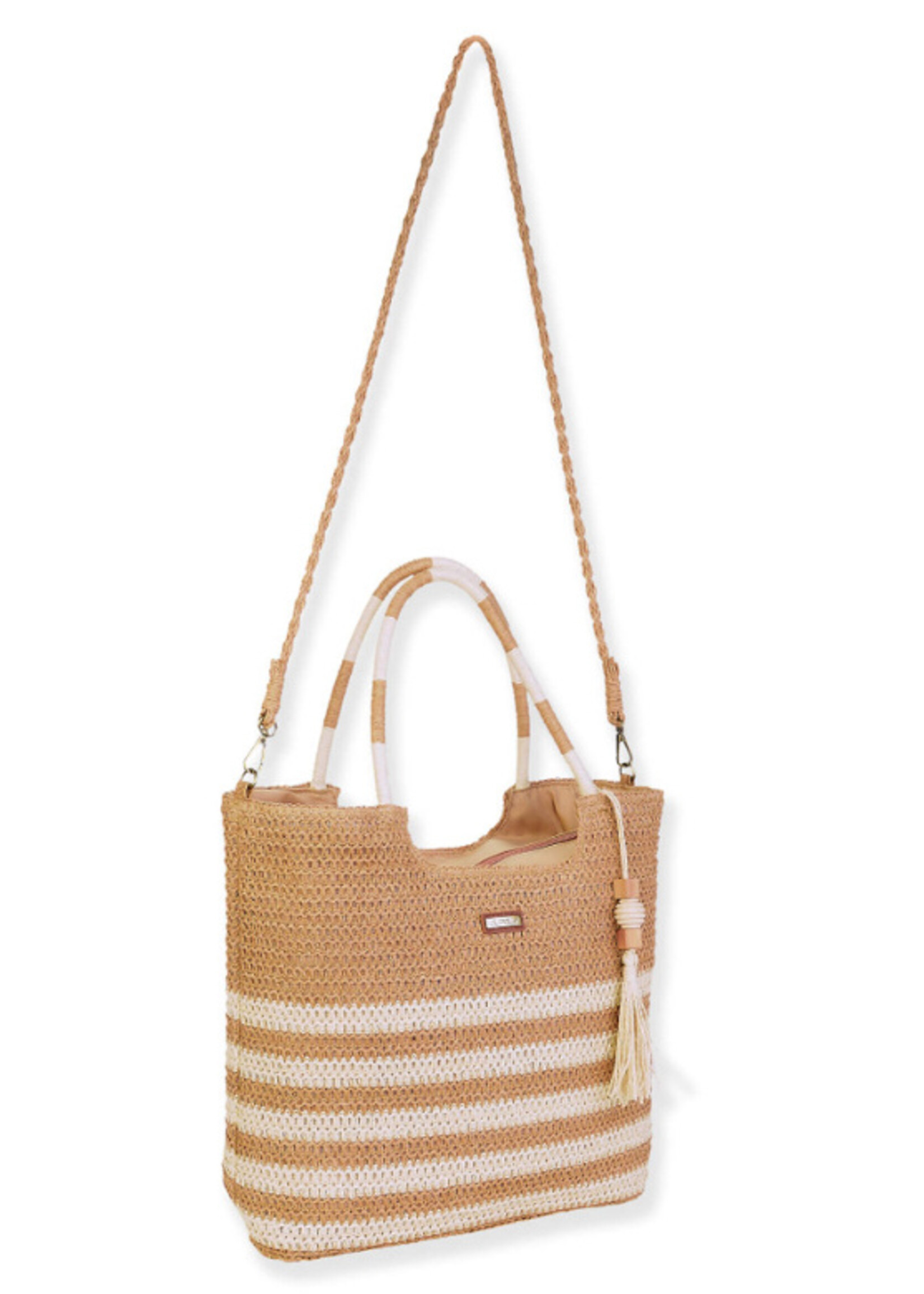 Sun N Sand Paper Crochet Shoulder Tote