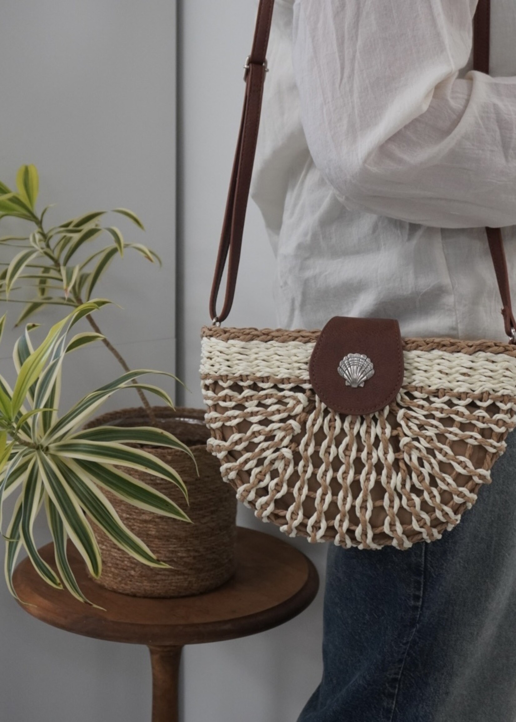 Sun N Sand Paper Straw Crossbody