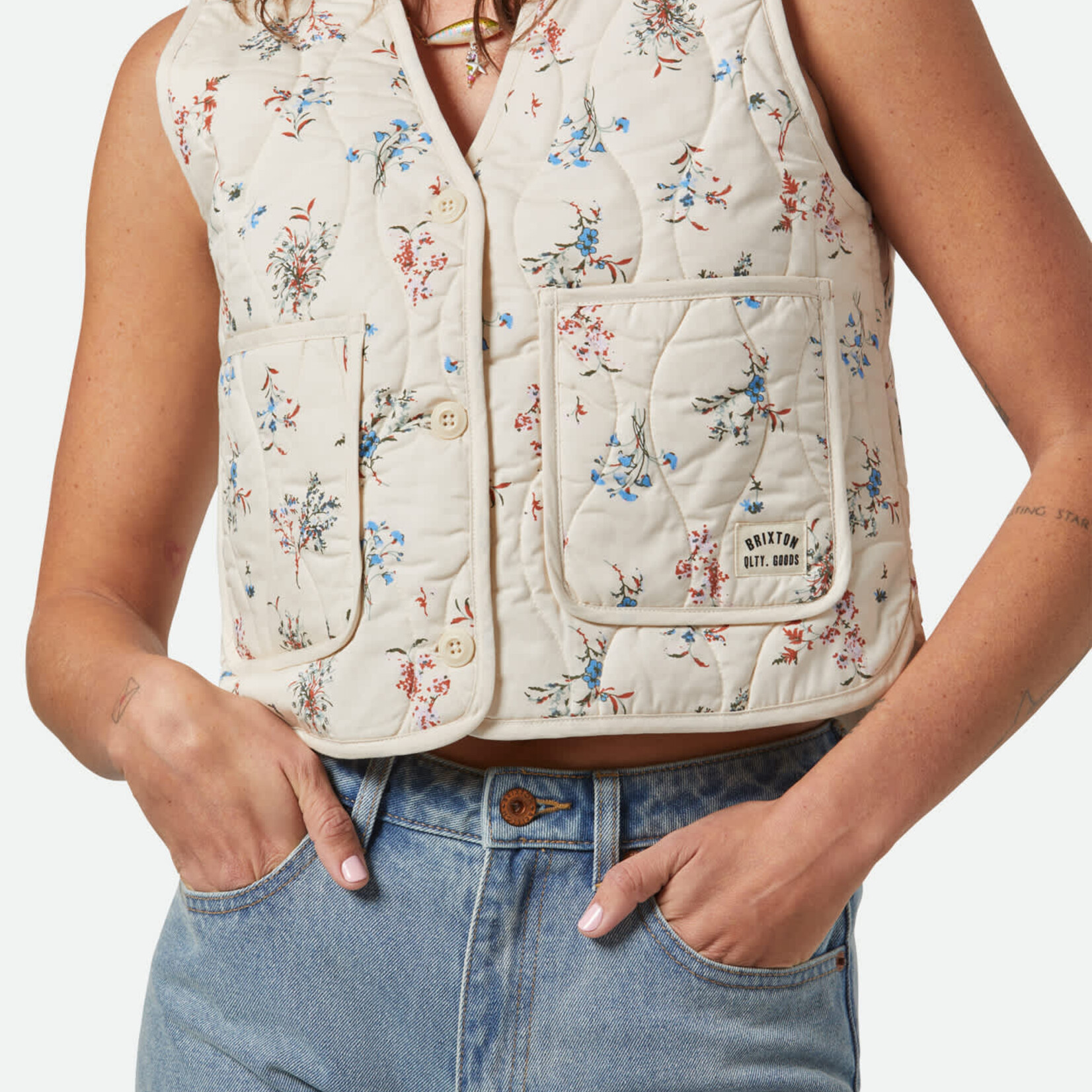 Brixton Field Floral Quilted Vest