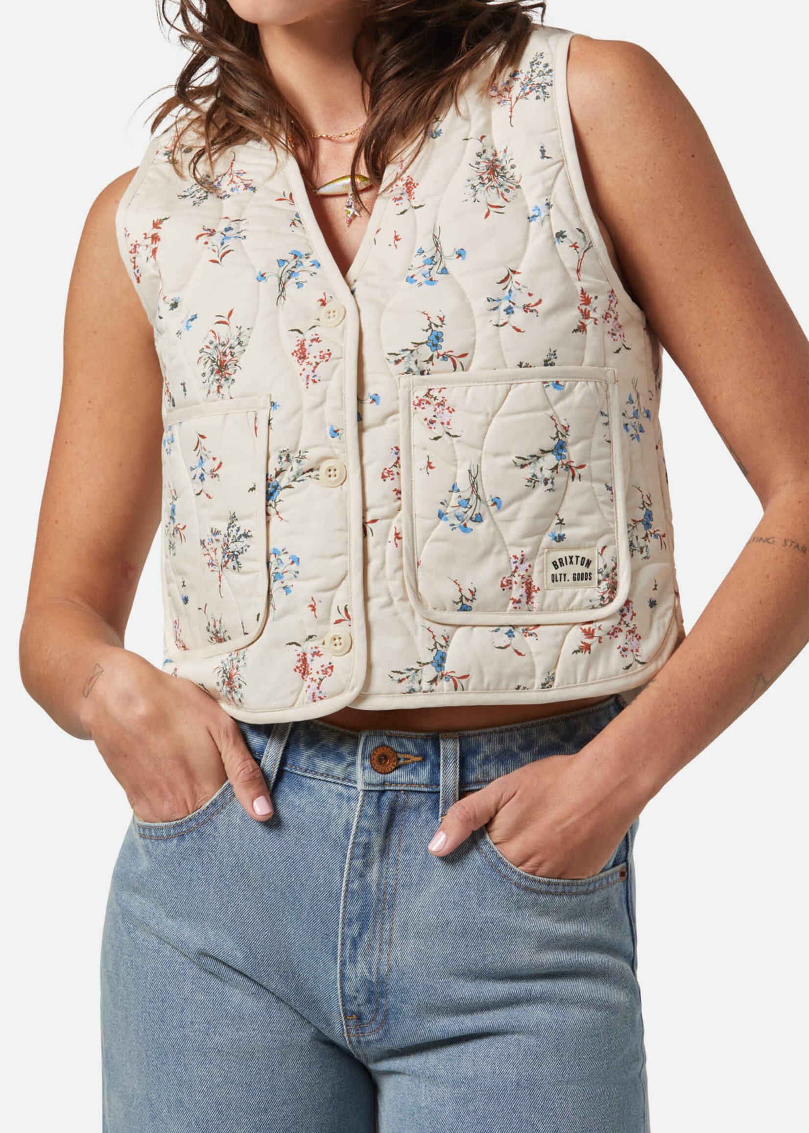 Brixton Field Floral Quilted Vest