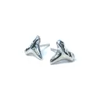 Silver Girl Jewelry Tiny Shark Tooth Post Silver