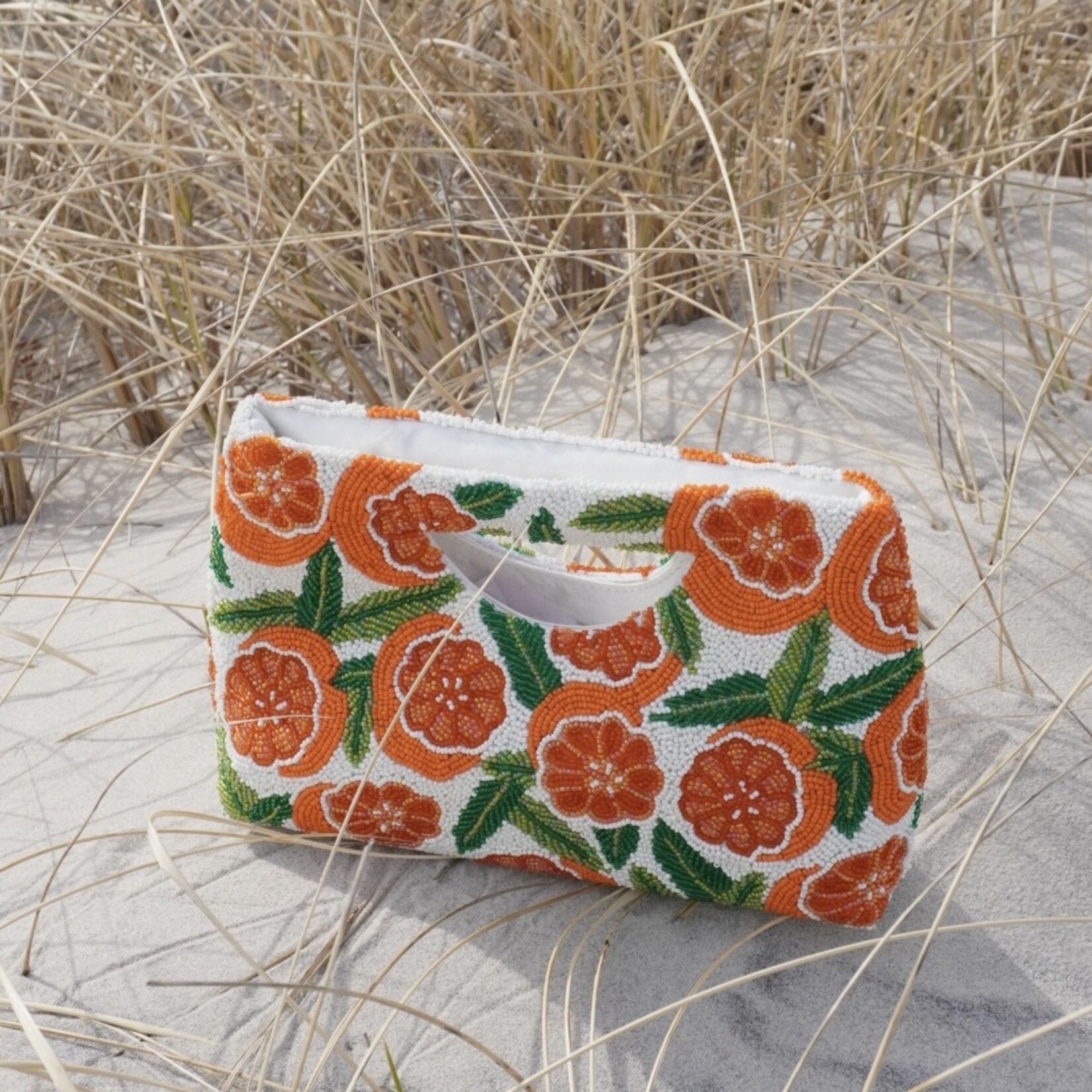 Tiana Tangerine Clutch