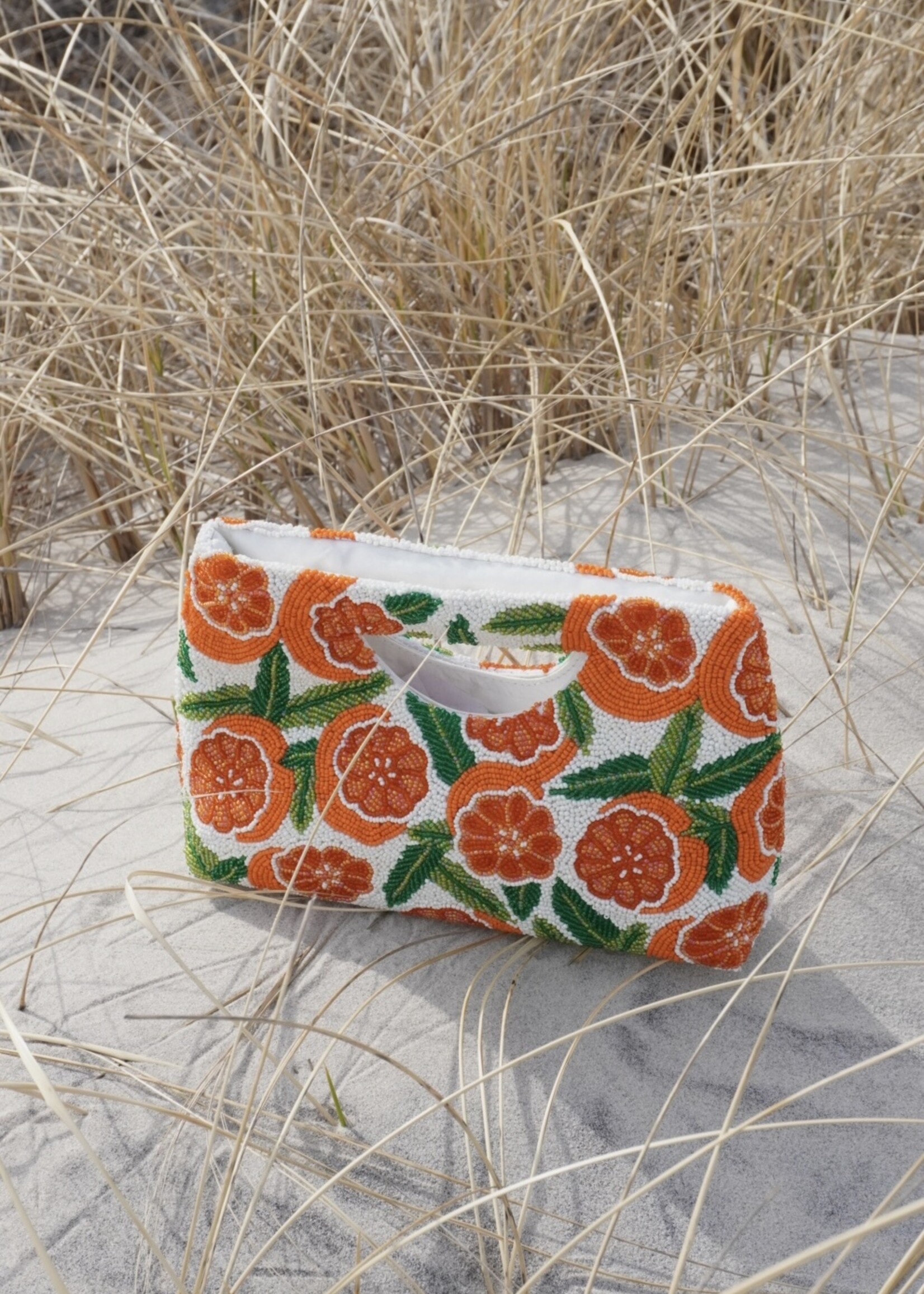 Tiana Tangerine Clutch