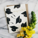Grad Hats Congrats Greeting Card | Graduation Congrats Card
