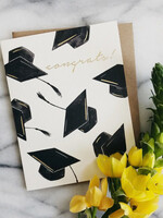 Grad Hats Congrats Greeting Card | Graduation Congrats Card