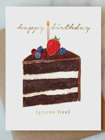 Gluten Free Cake Birthday Greeting Card