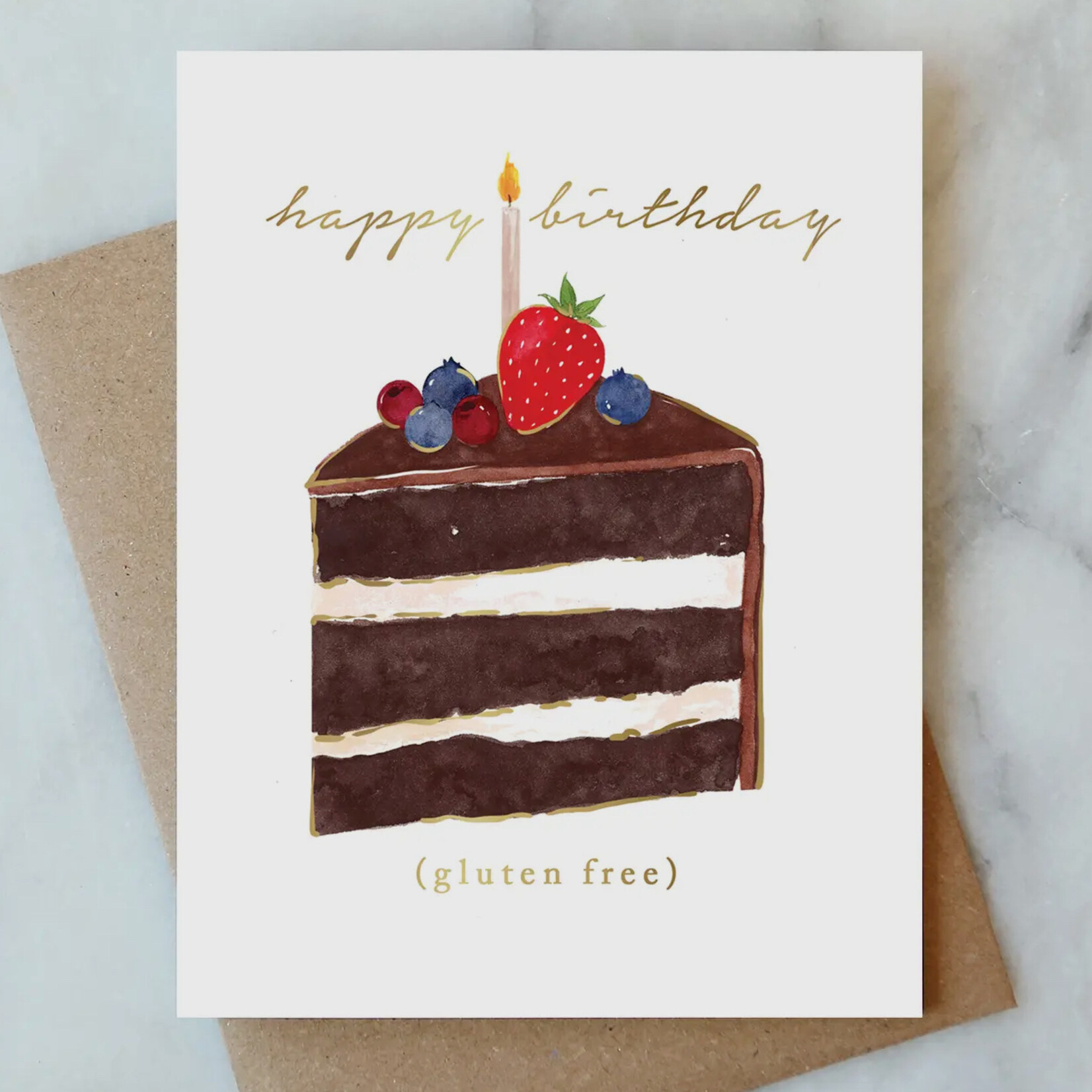 Gluten Free Cake Birthday Greeting Card