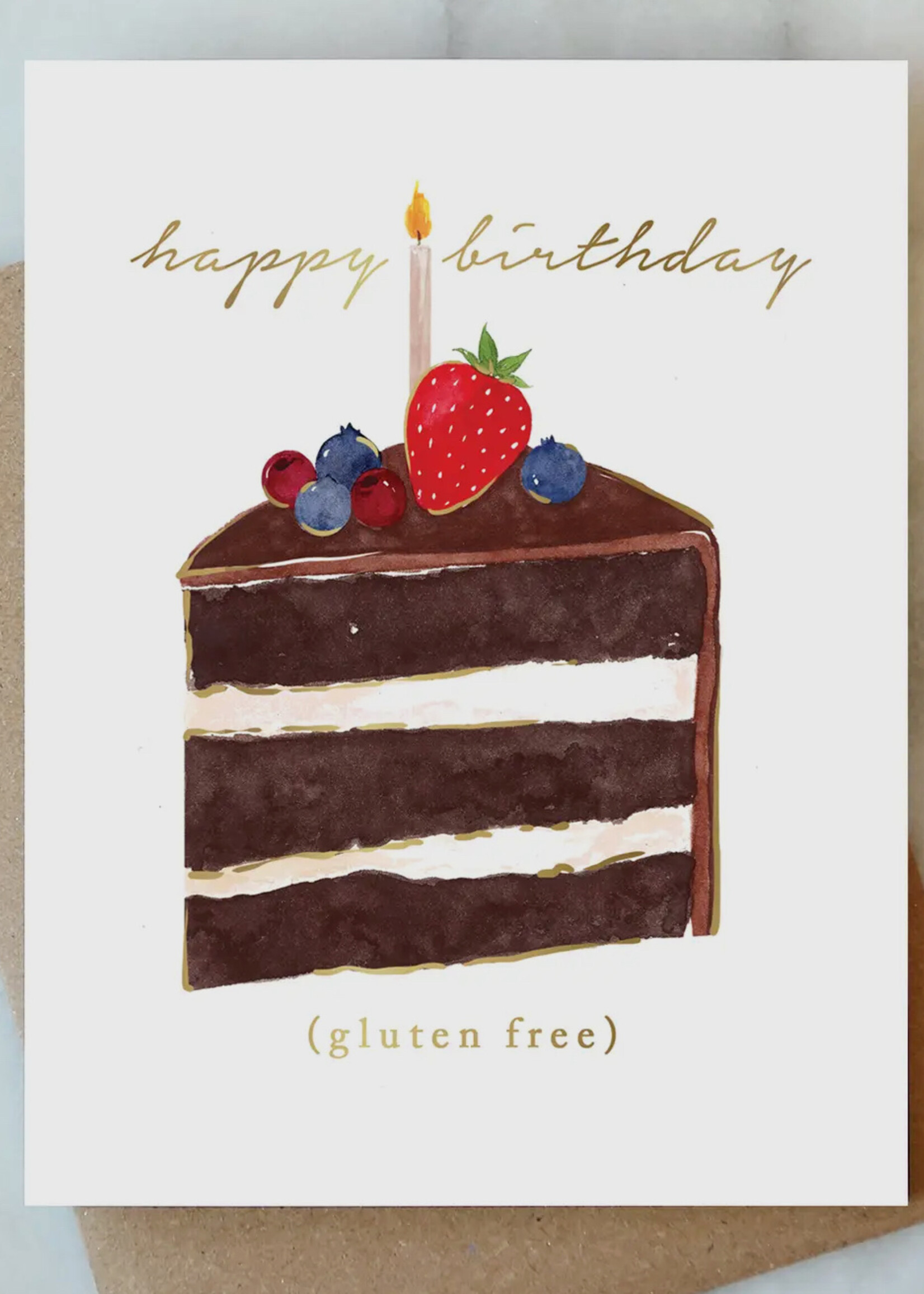 Gluten Free Cake Birthday Greeting Card
