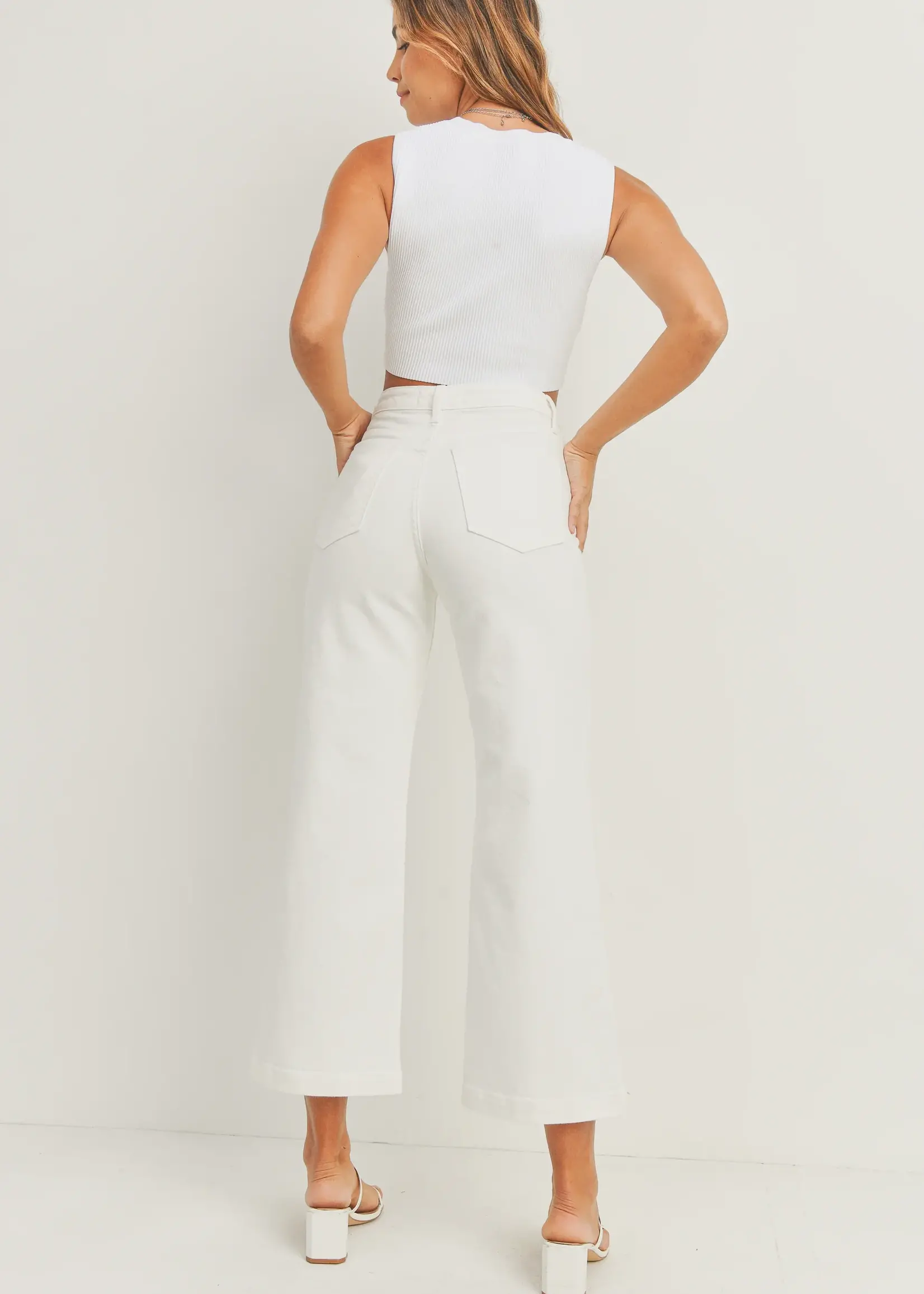 Just Black Denim Patch Pocket Wide Leg
