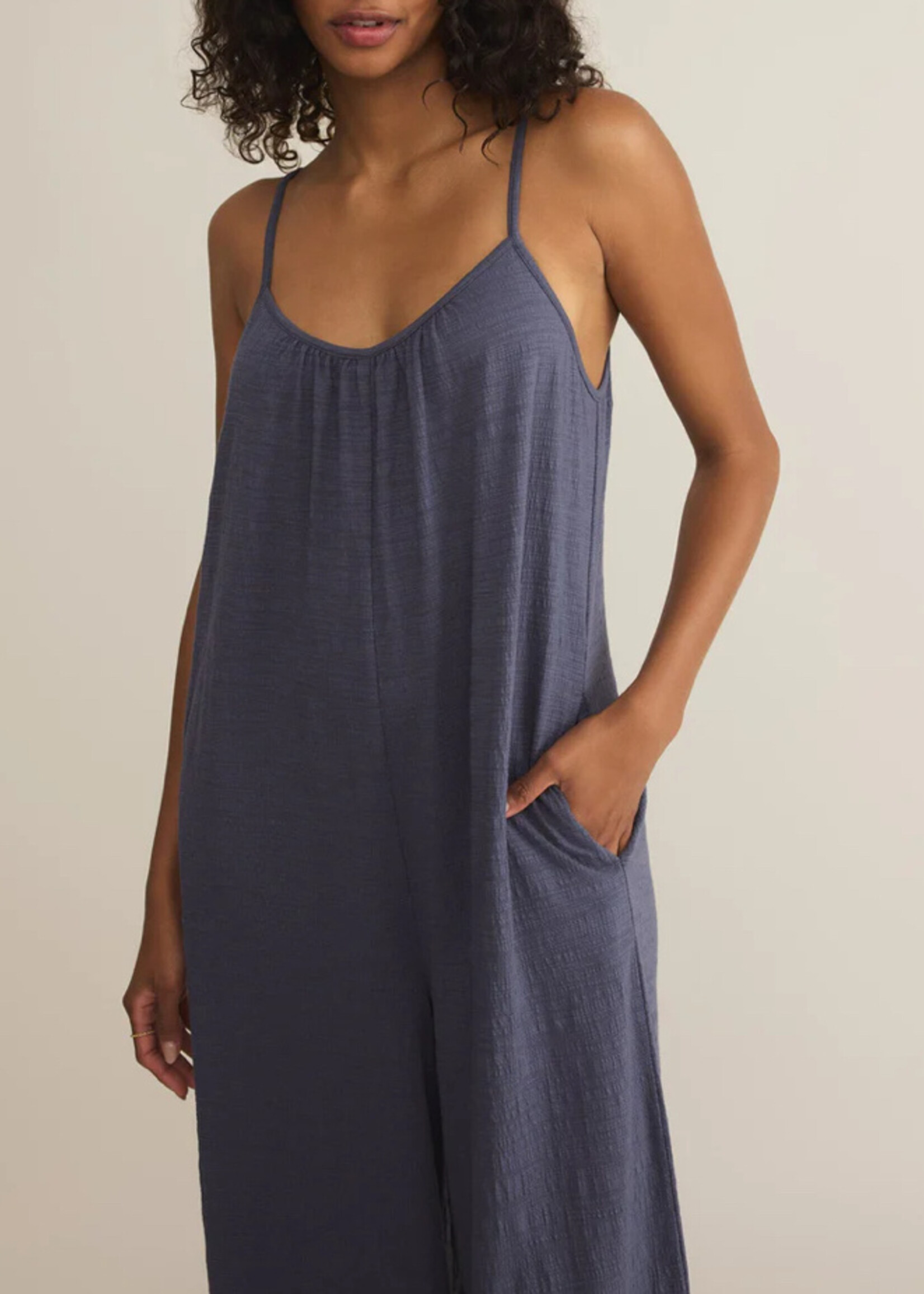 Z Supply Textured Flared Jumpsuit