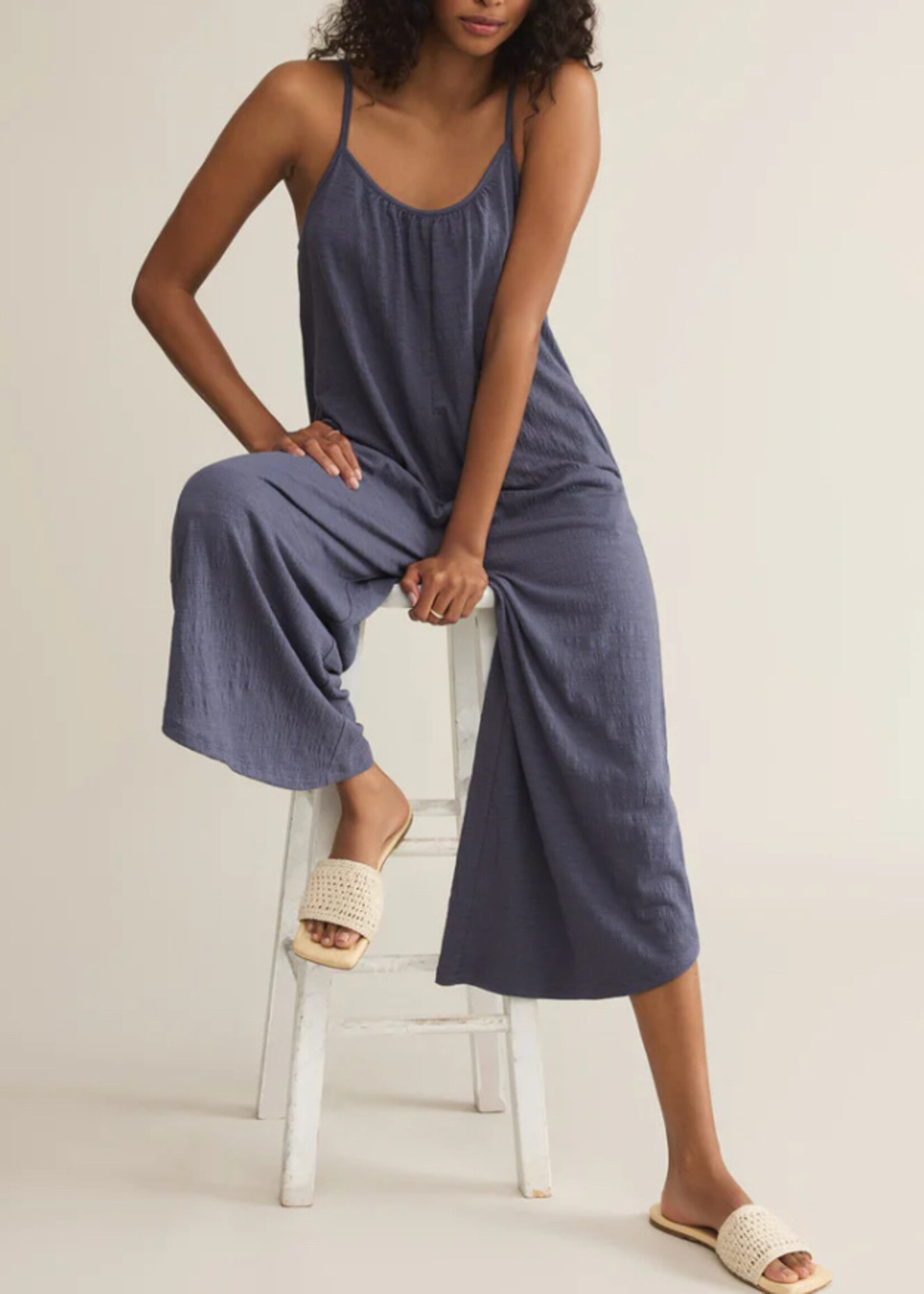 Z Supply Textured Flared Jumpsuit