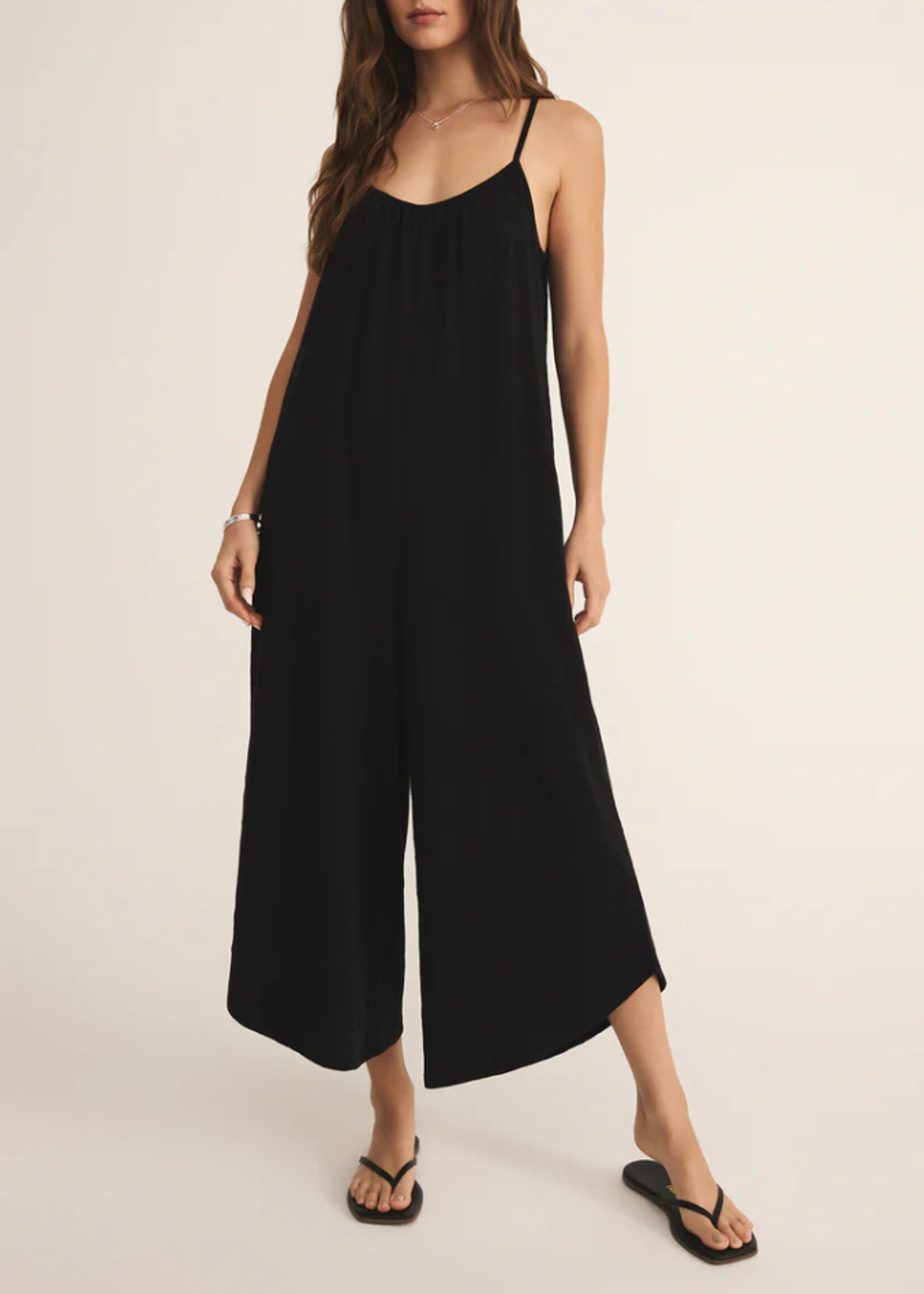 Z Supply Textured Flared Jumpsuit