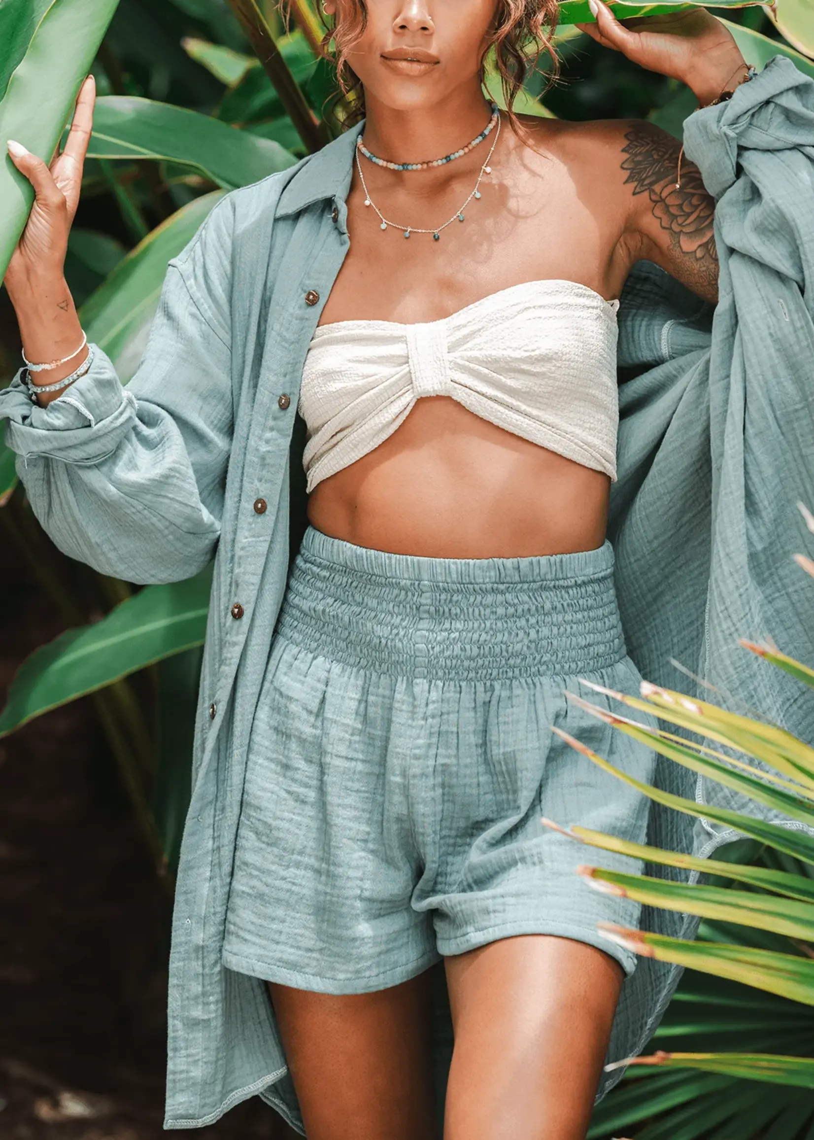Lotus and Luna Cotton Shorts