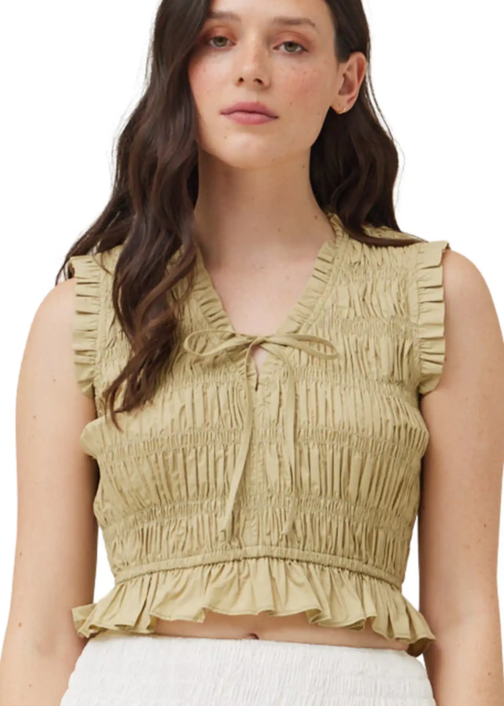 Grade & Gather Smocking Crop Top